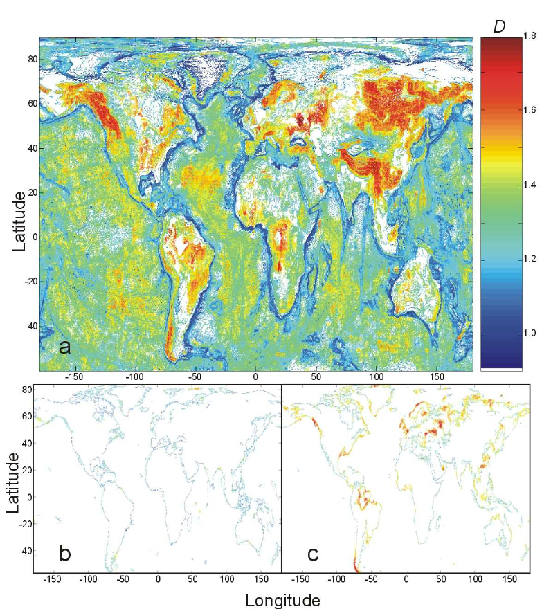 Fractal Dimension of Isolines Map Fractal Dimension of Isolines Map