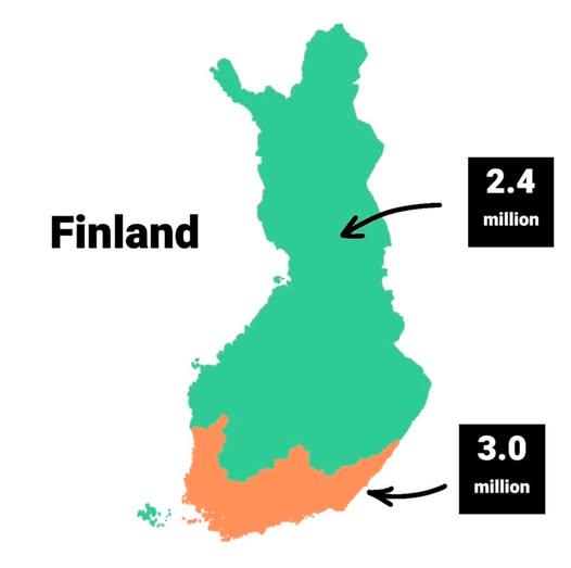 Population Concentration Map of Finland Population Concentration Map of Finland