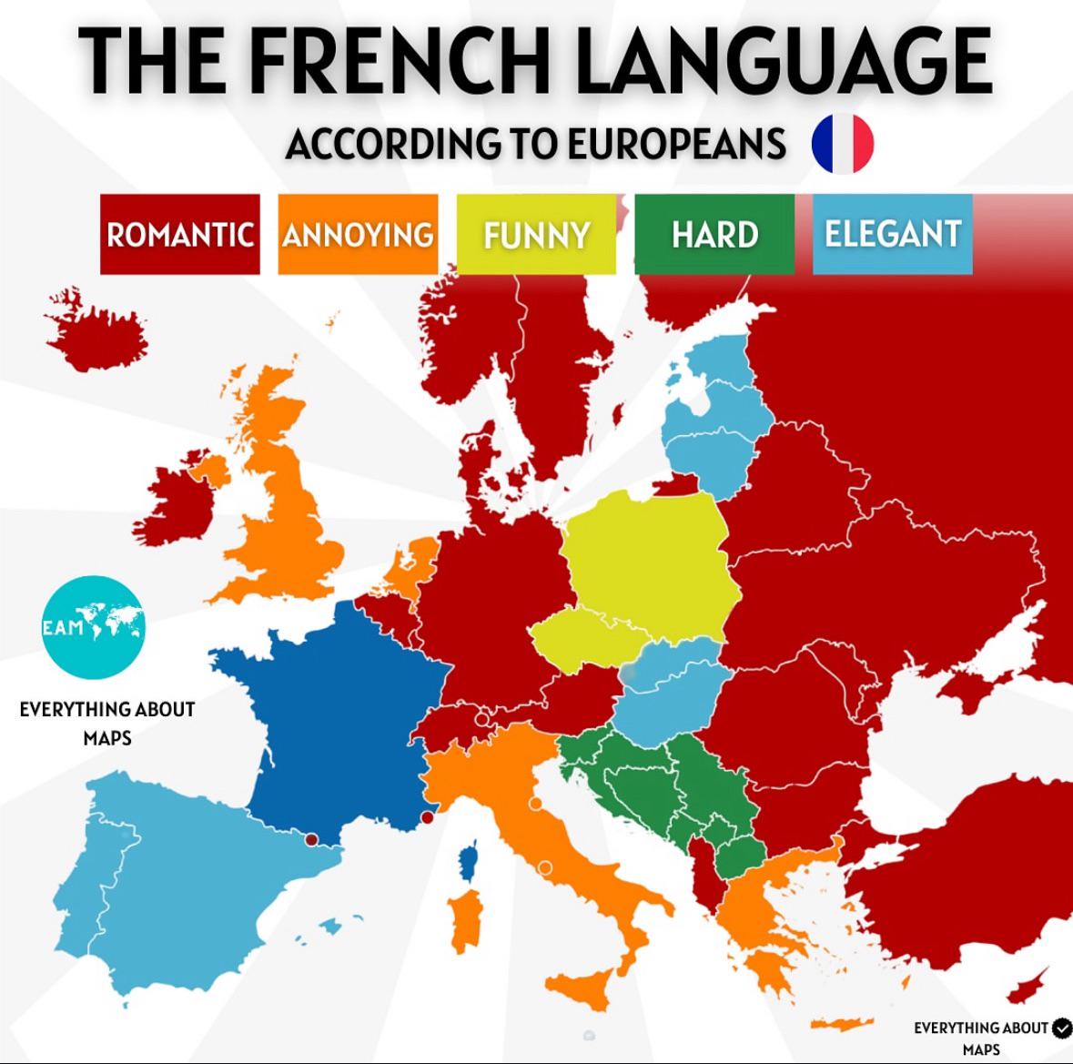 French Language Distribution Map French Language Distribution Map