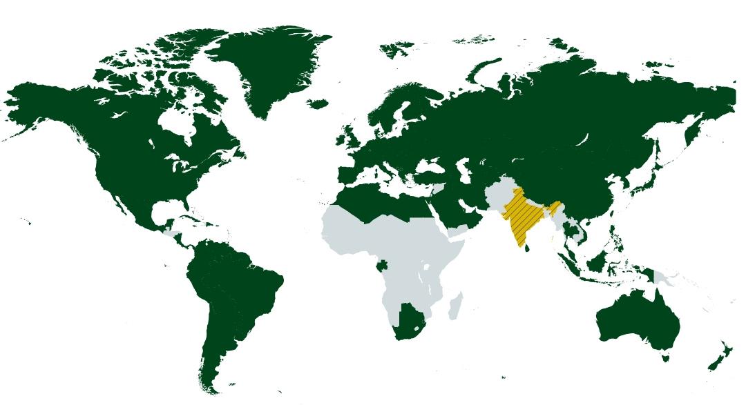 Map of Countries with Higher HDI than Maharashtra Map of Countries with Higher HDI than Maharashtra