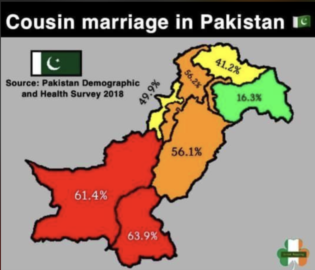 Cousin Marriage Rate in Pakistan Map Cousin Marriage Rate in Pakistan Map