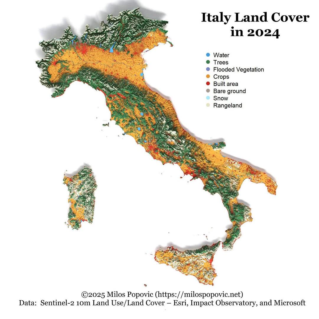 Italy Land Cover Map 2024 Italy Land Cover Map 2024