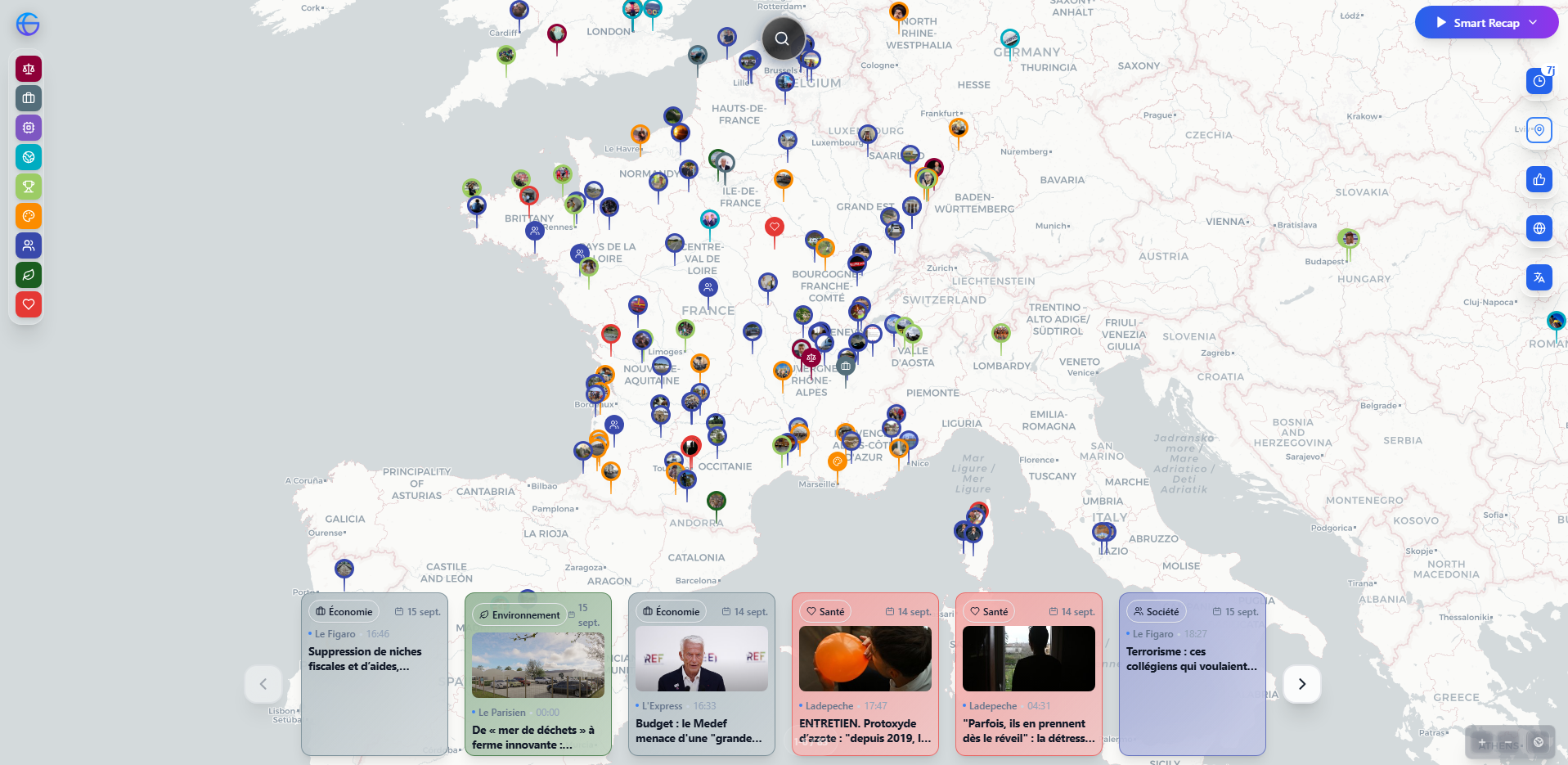 Global News Events Map by Region Global News Events Map by Region