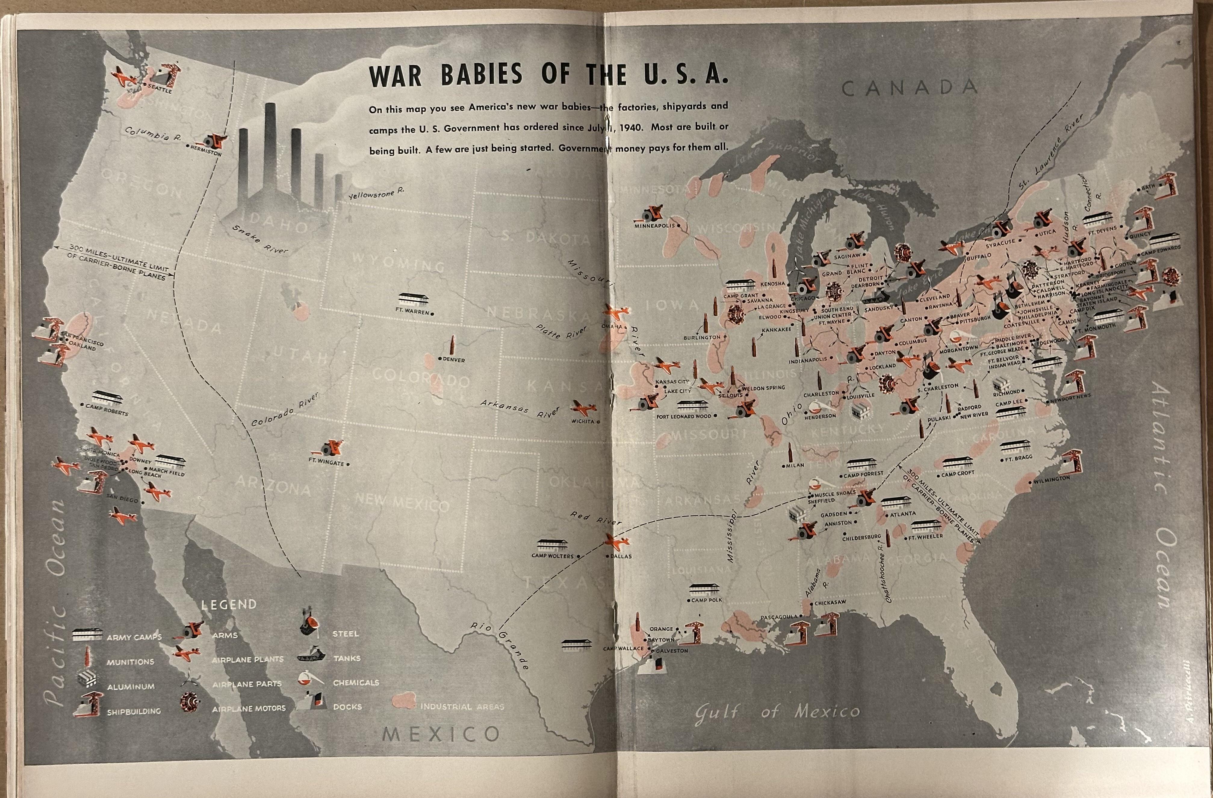 War Babies of the USA Map War Babies of the USA Map
