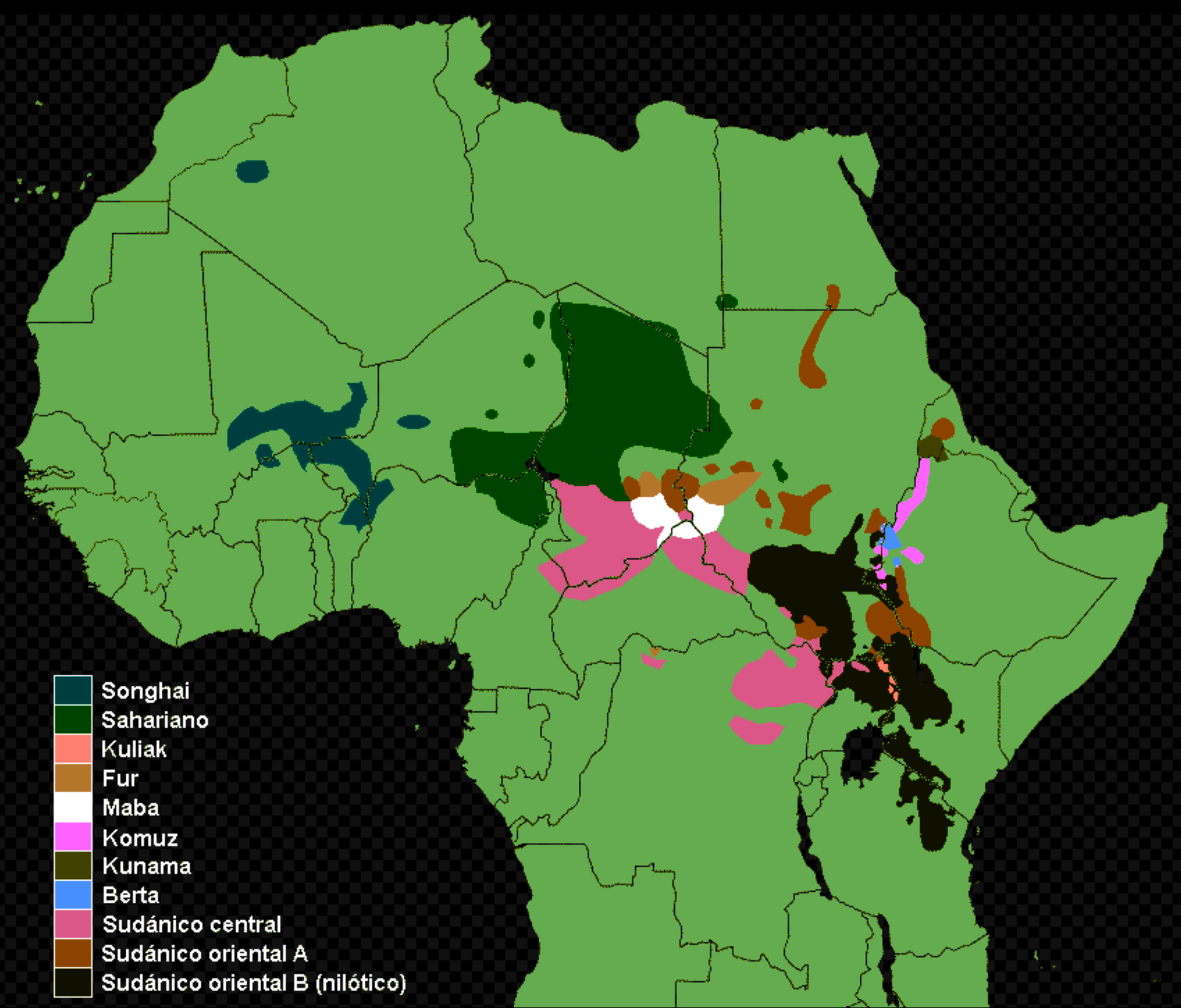 Nilo-Saharan Language Group Map Nilo-Saharan Language Group Map