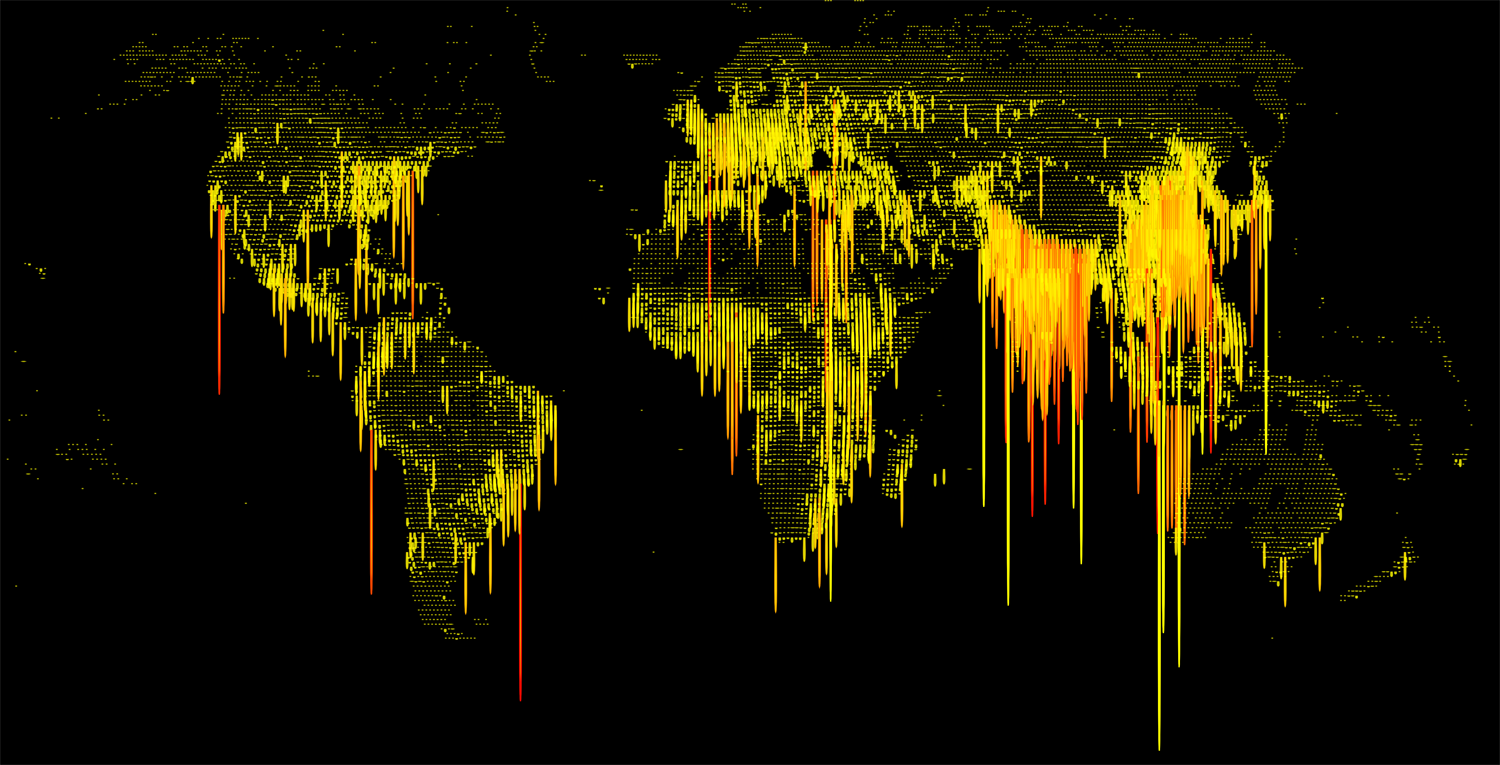 World Population Density Map World Population Density Map