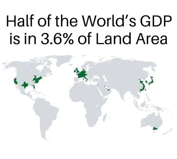 Global Economic Concentration Map Global Economic Concentration Map