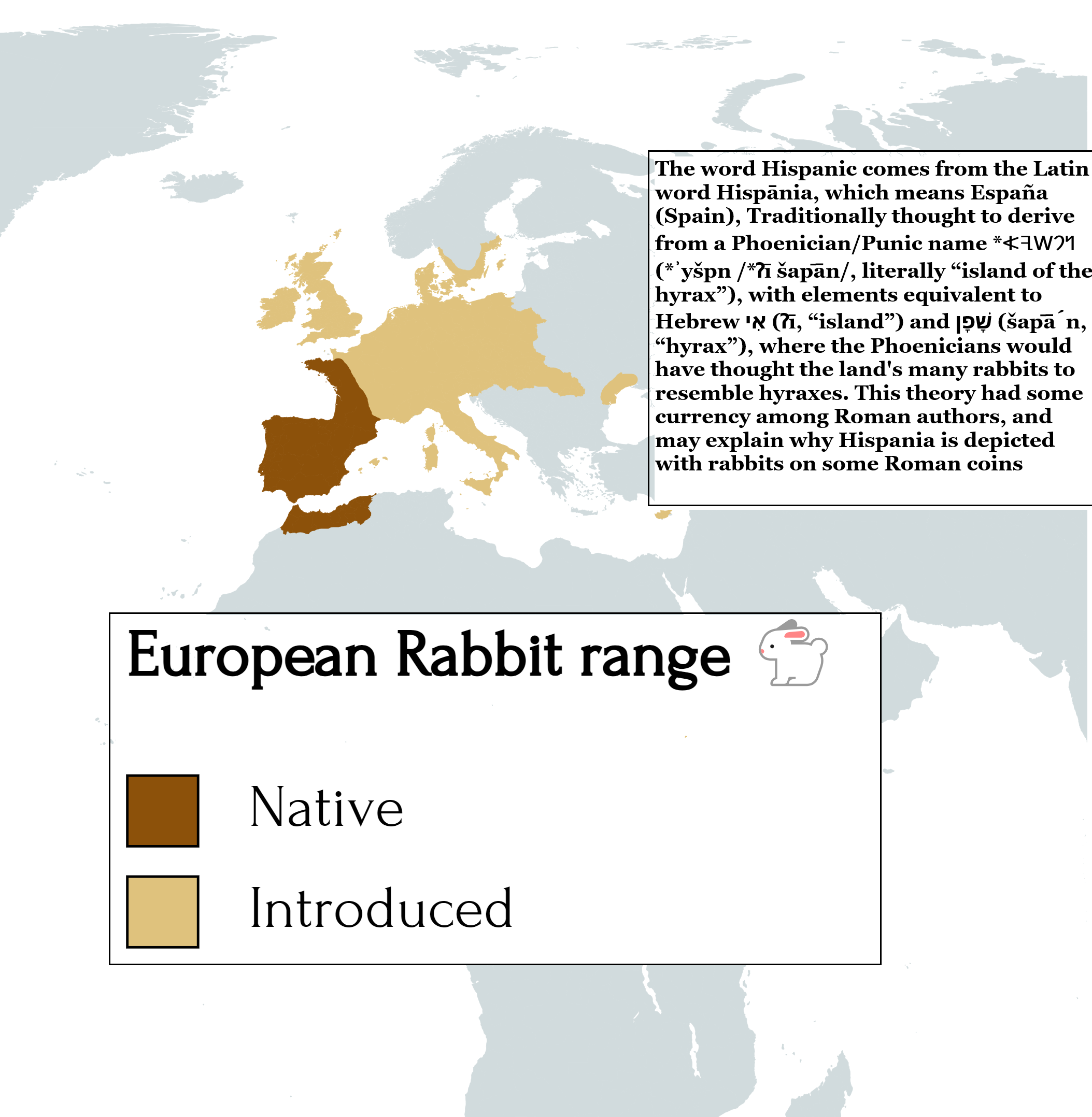 European Rabbit Range Map