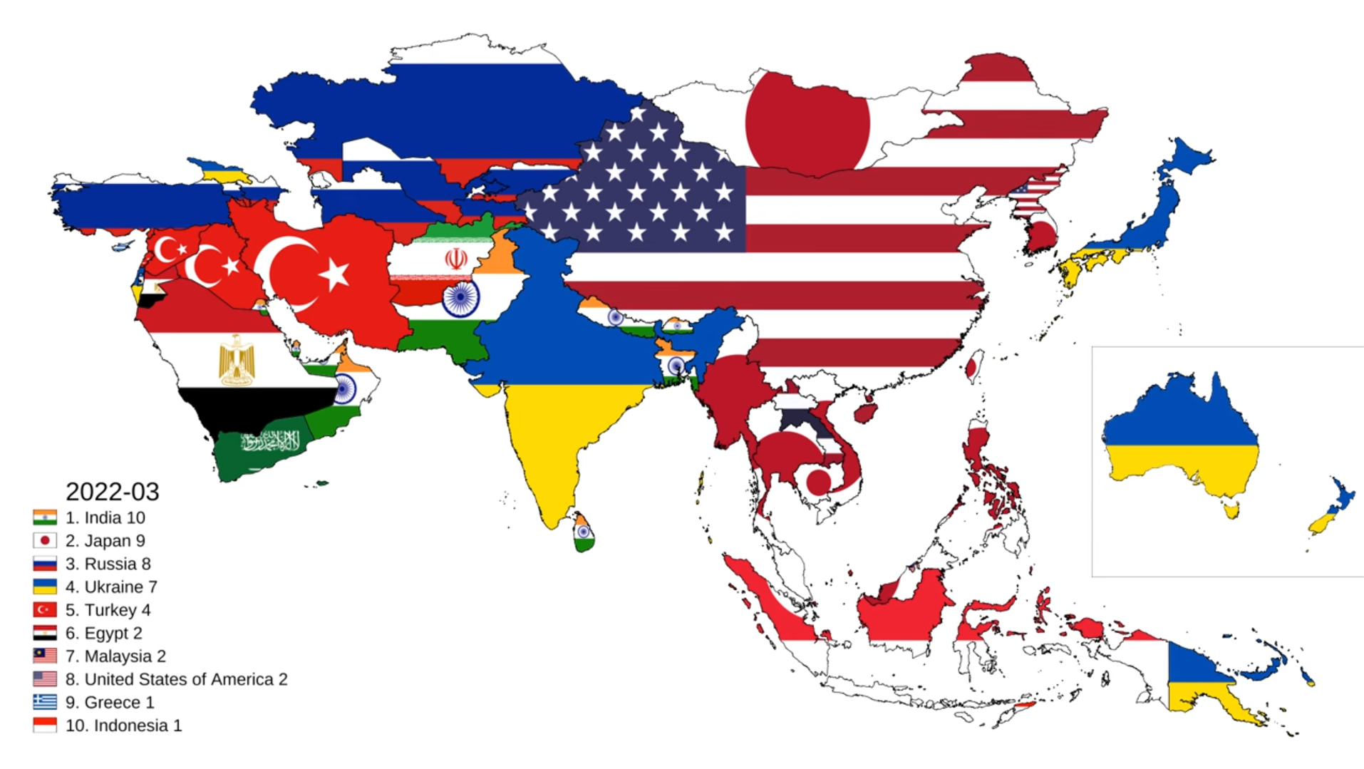 Google Search Trends Map of Asia Google Search Trends Map of Asia