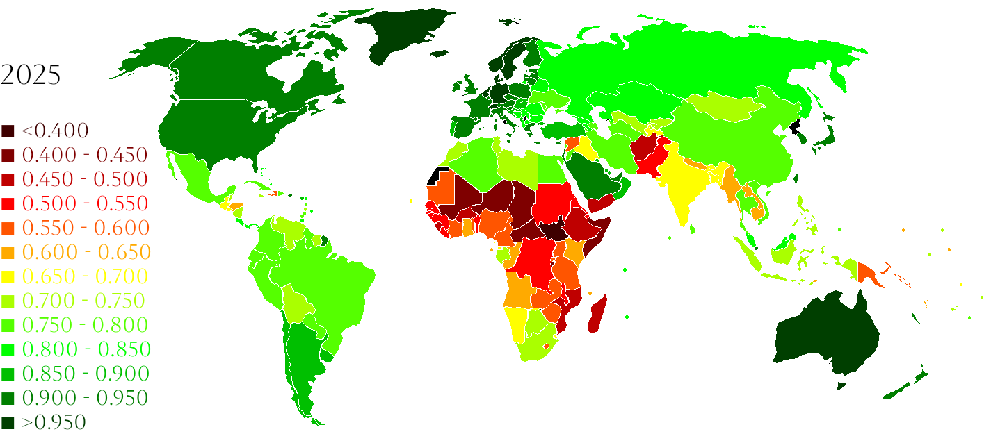 Human Development Index by Country Map Human Development Index by Country Map