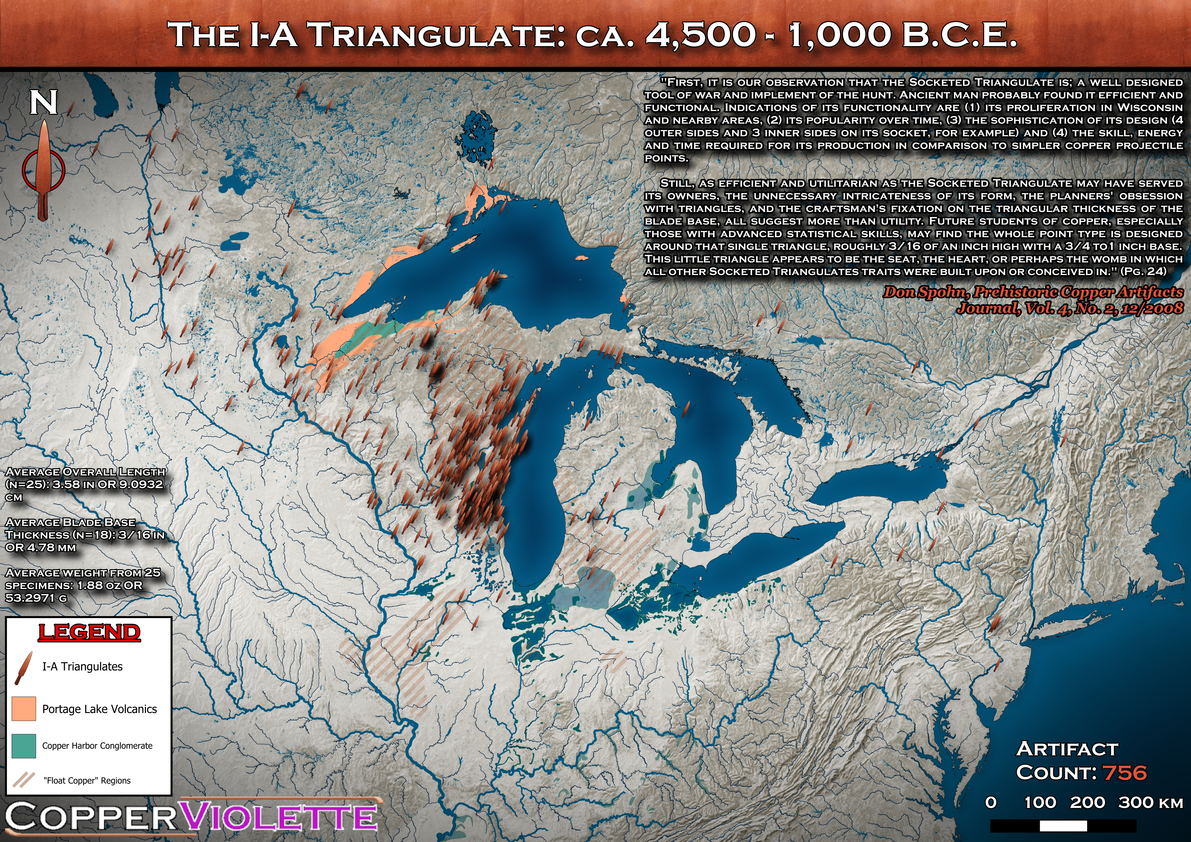 I-A Triangulates Distribution Map of the Old Copper Culture I-A Triangulates Distribution Map of the Old Copper Culture