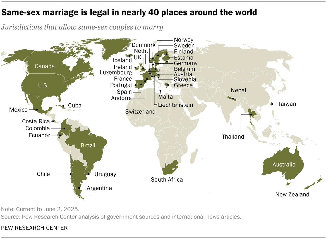 Map of Countries with Legal Same-Sex Marriage Map of Countries with Legal Same-Sex Marriage
