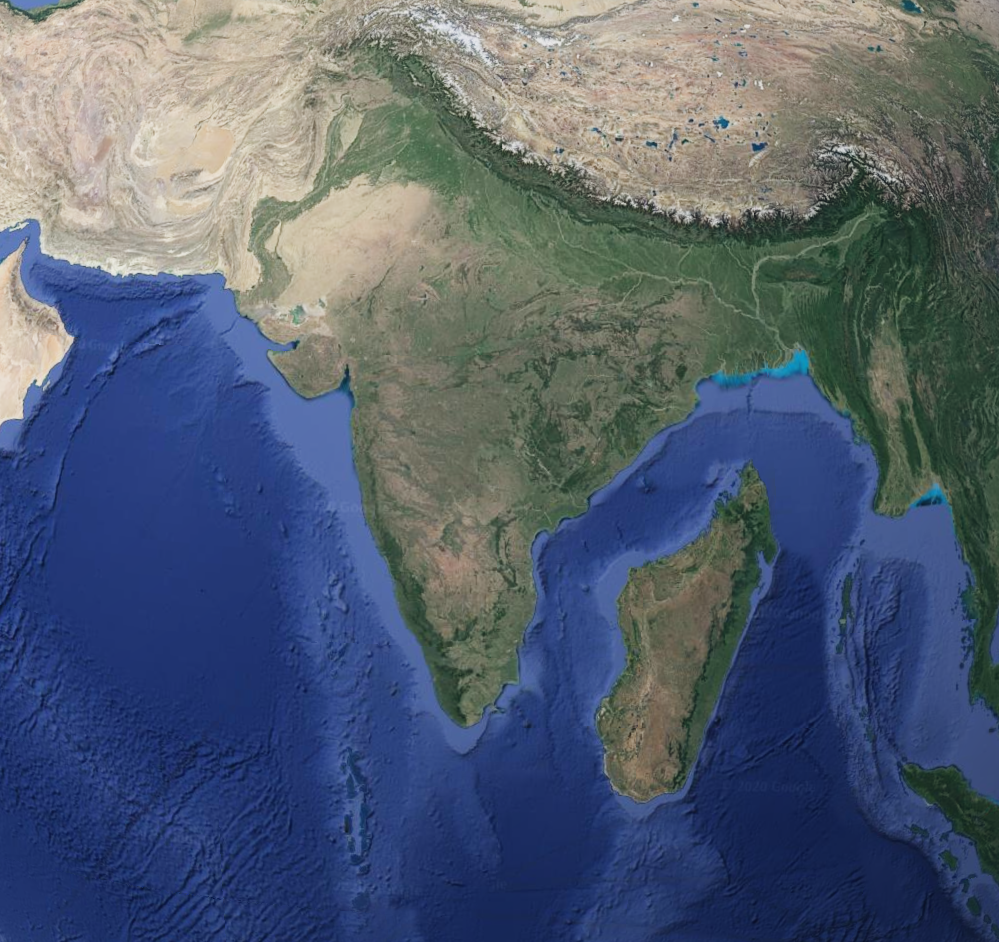 Geographical Comparison Map of Madagascar and India Geographical Comparison Map of Madagascar and India
