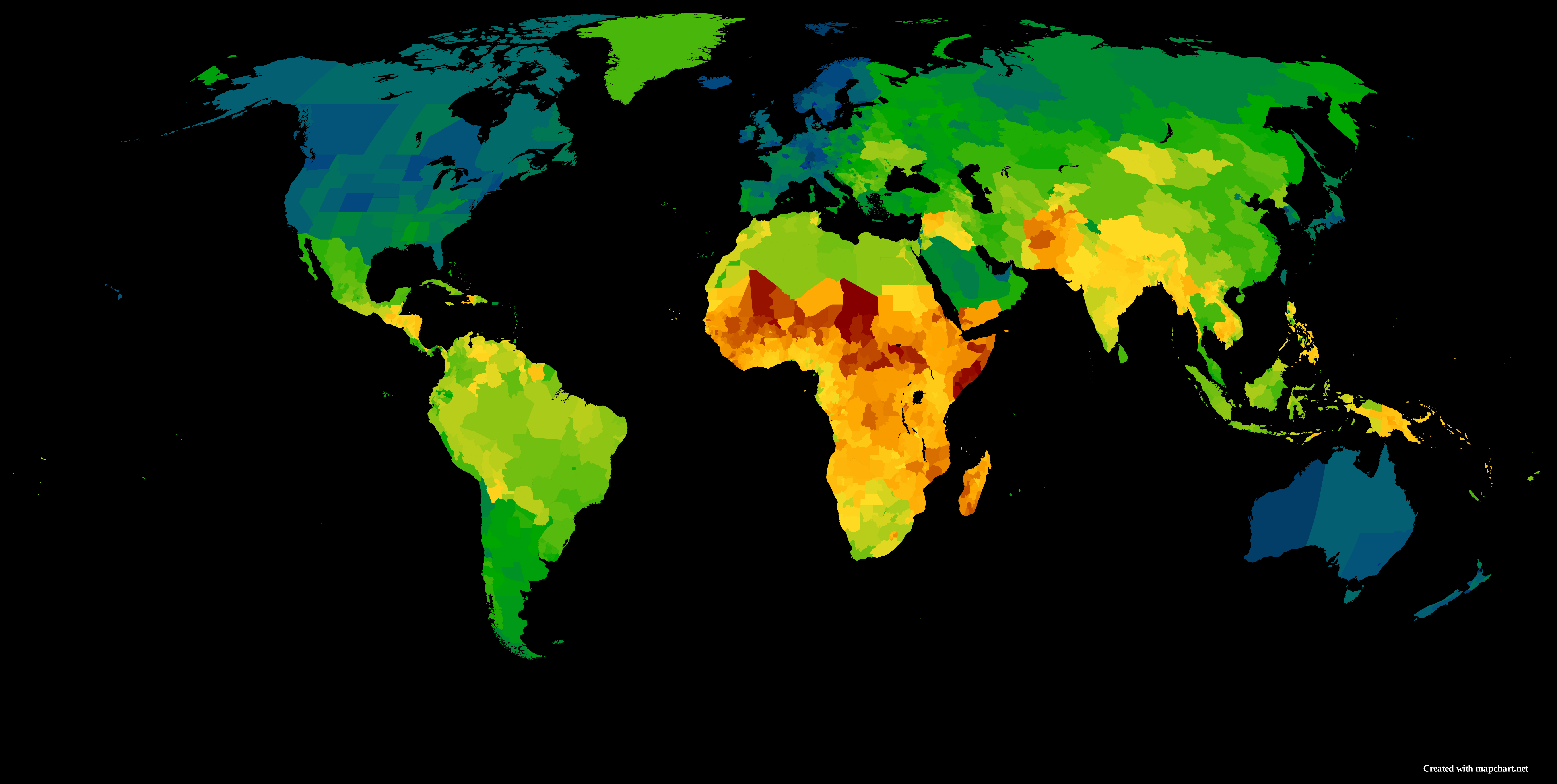 2022 Global Subnational Human Development Index Map