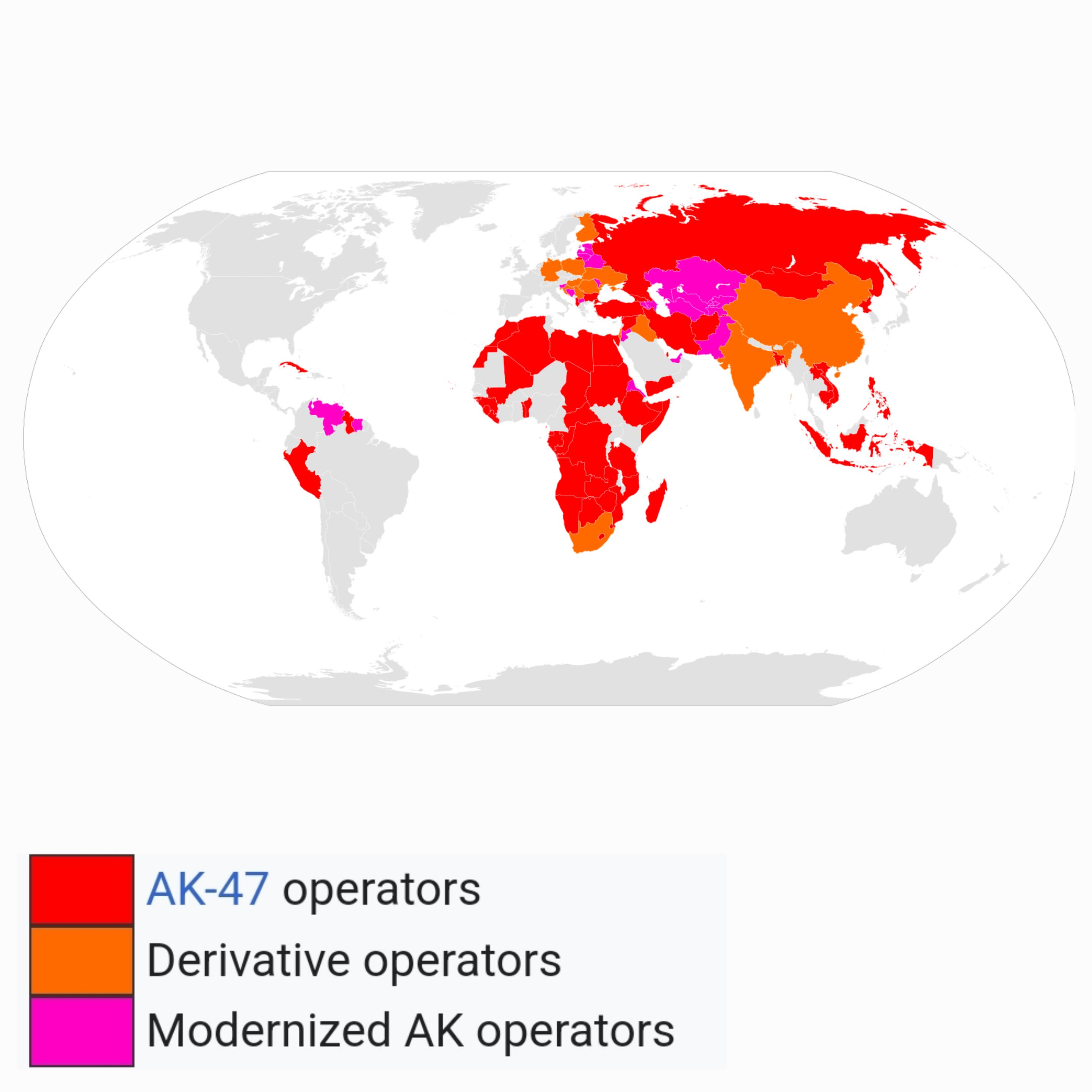 AK-47 Variants and Usage Map AK-47 Variants and Usage Map