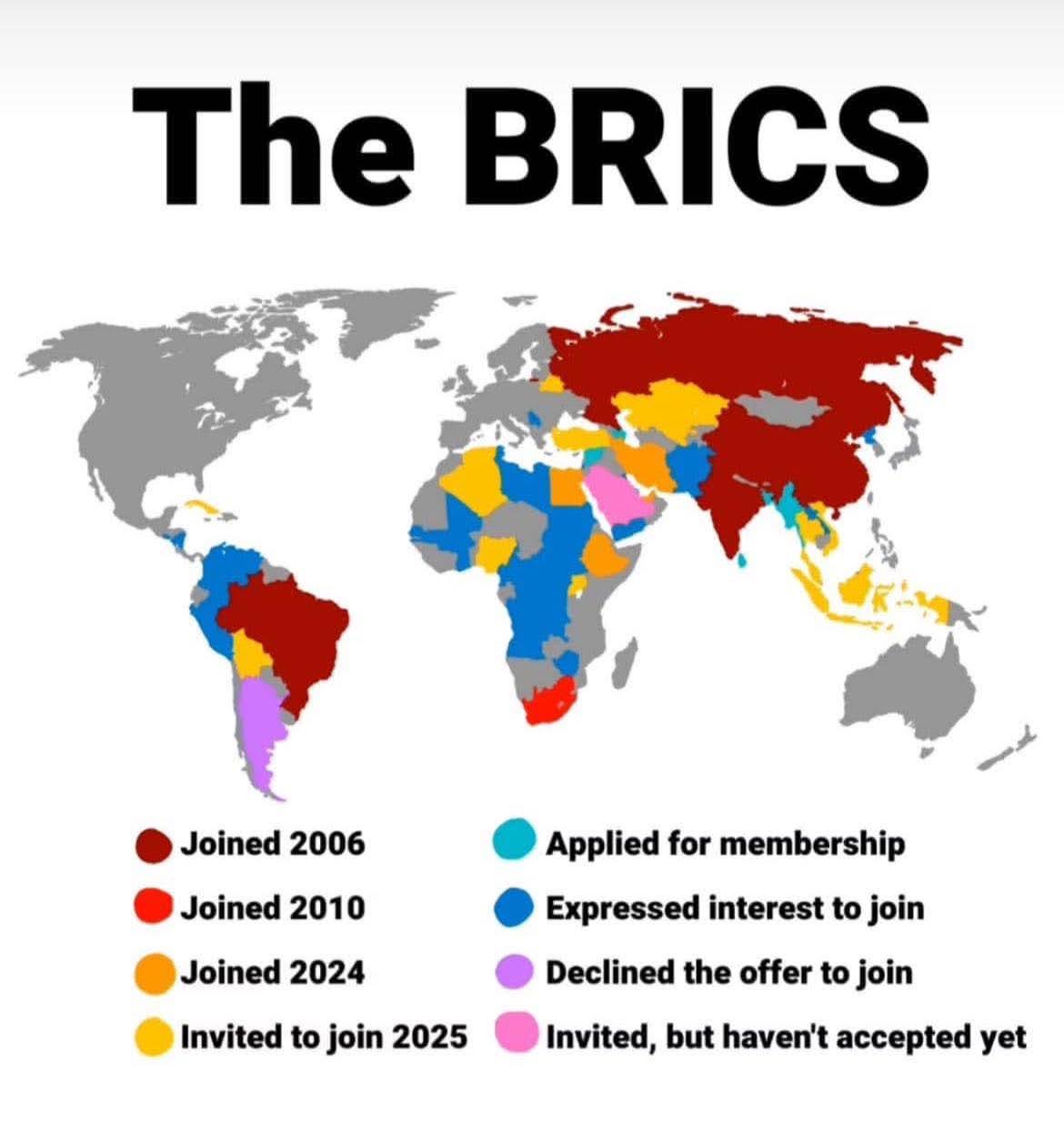 BRICS Countries Map BRICS Countries Map