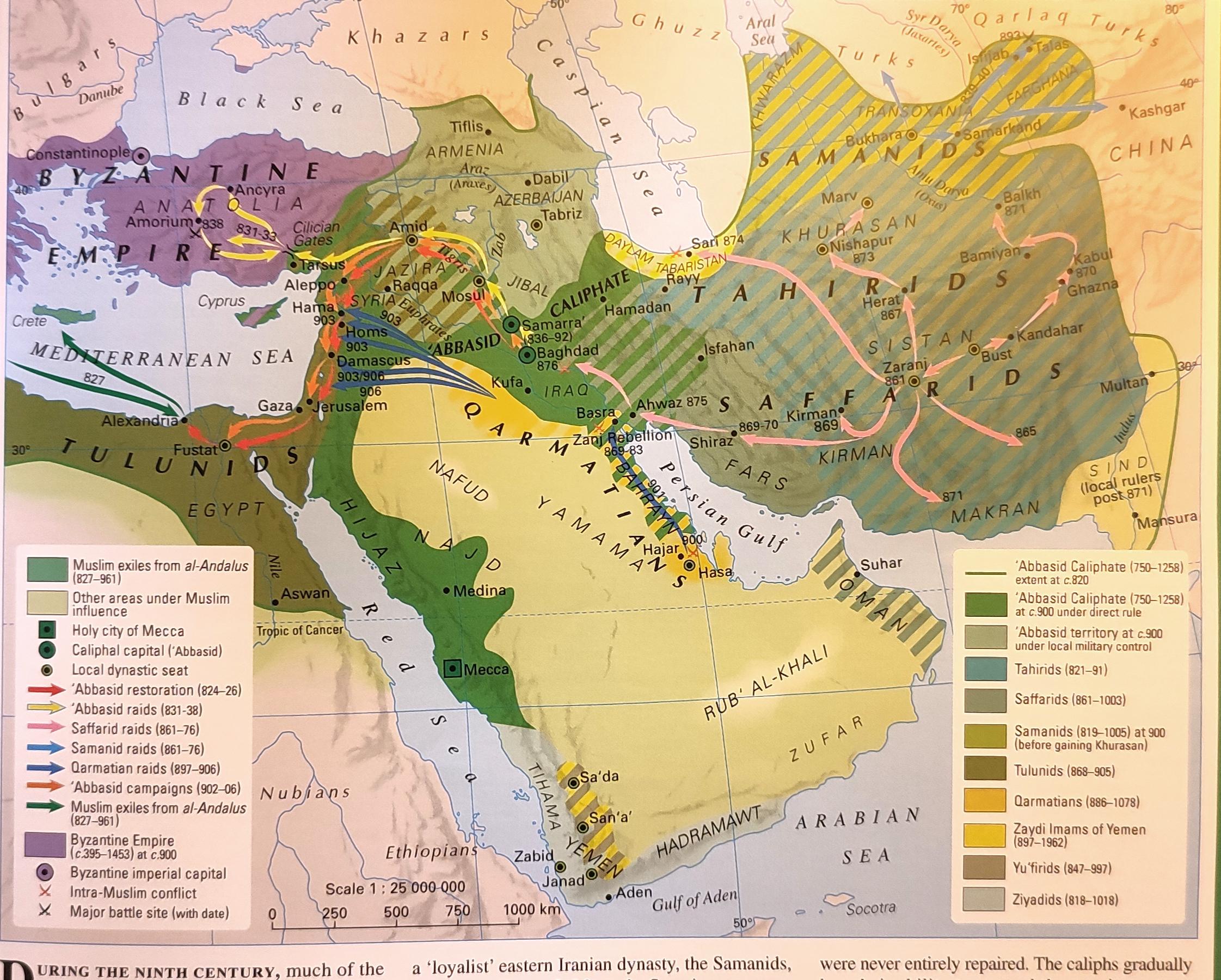 Political Map of the Middle East in the 9th Century Political Map of the Middle East in the 9th Century