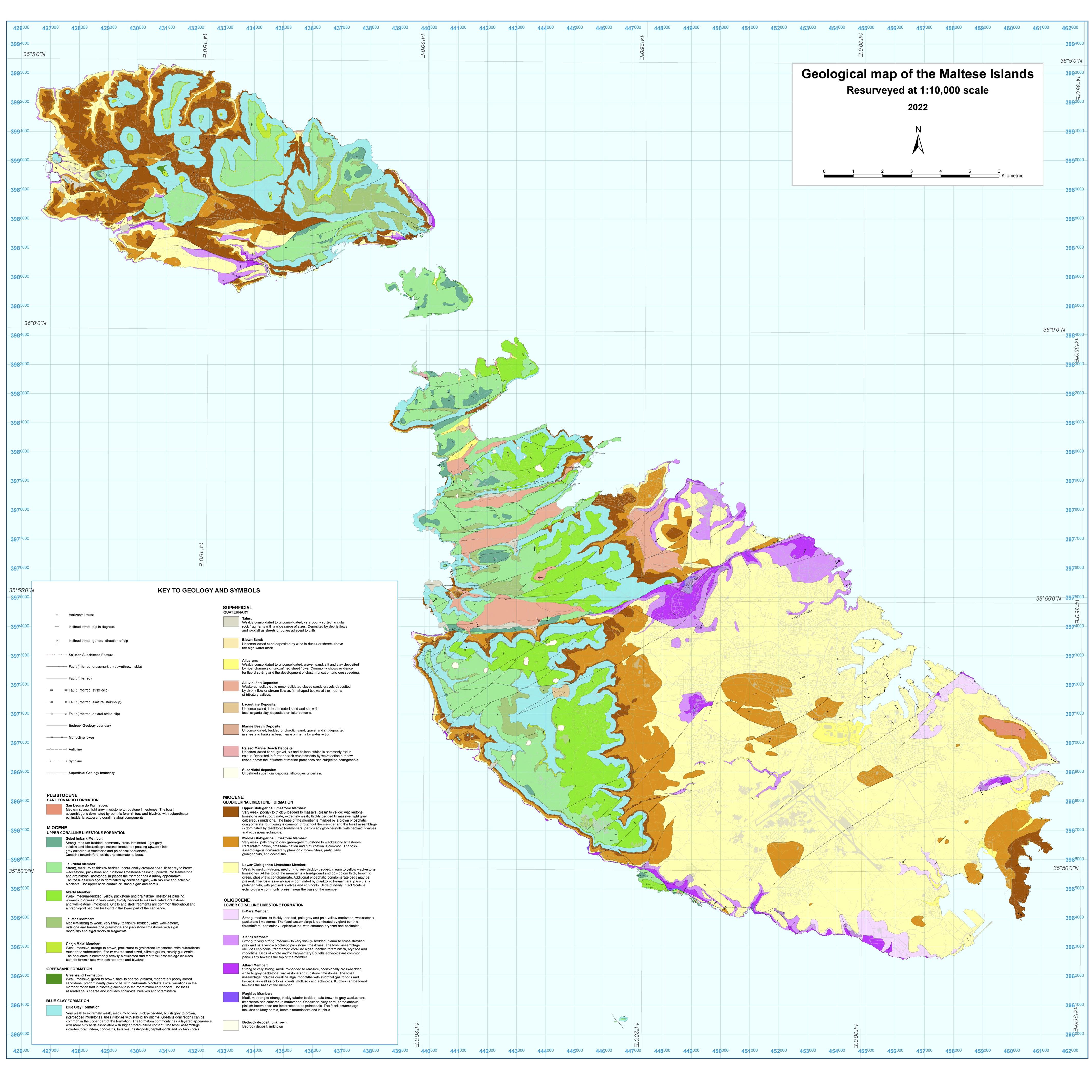 Geological Map of the Maltese Islands Geological Map of the Maltese Islands