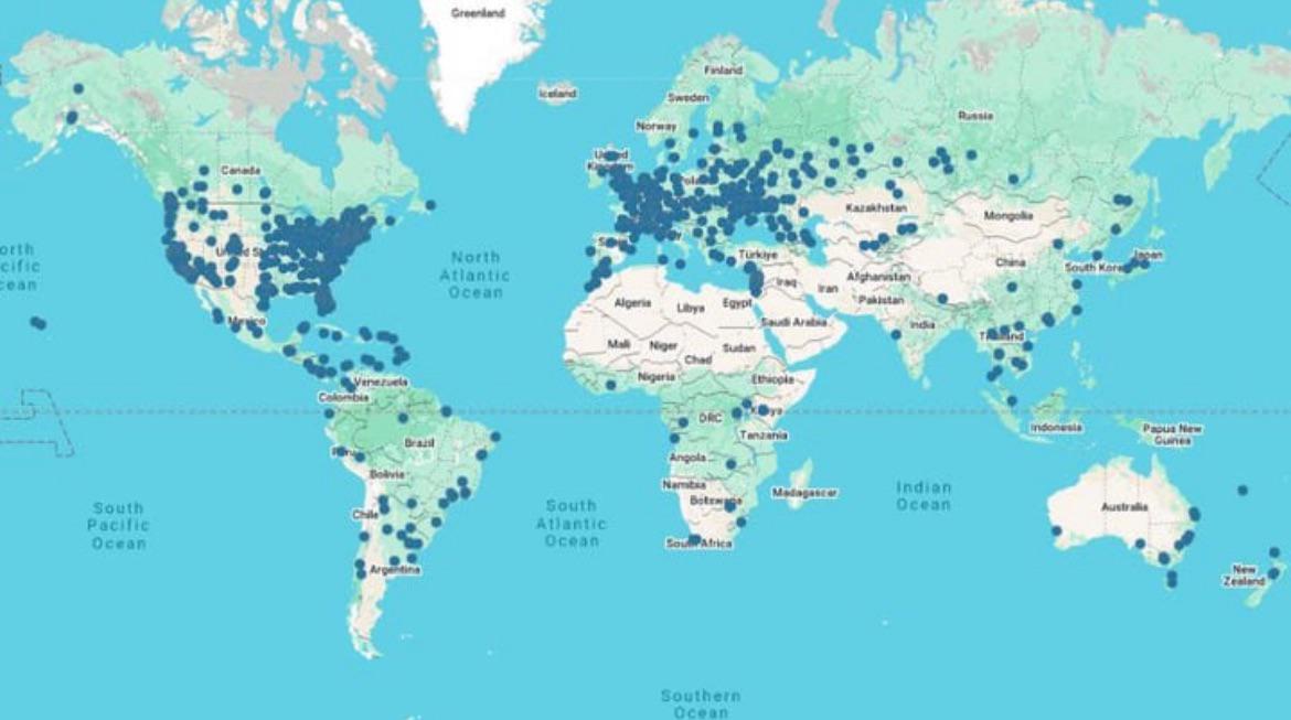 Map of Every Chabad Center in the World