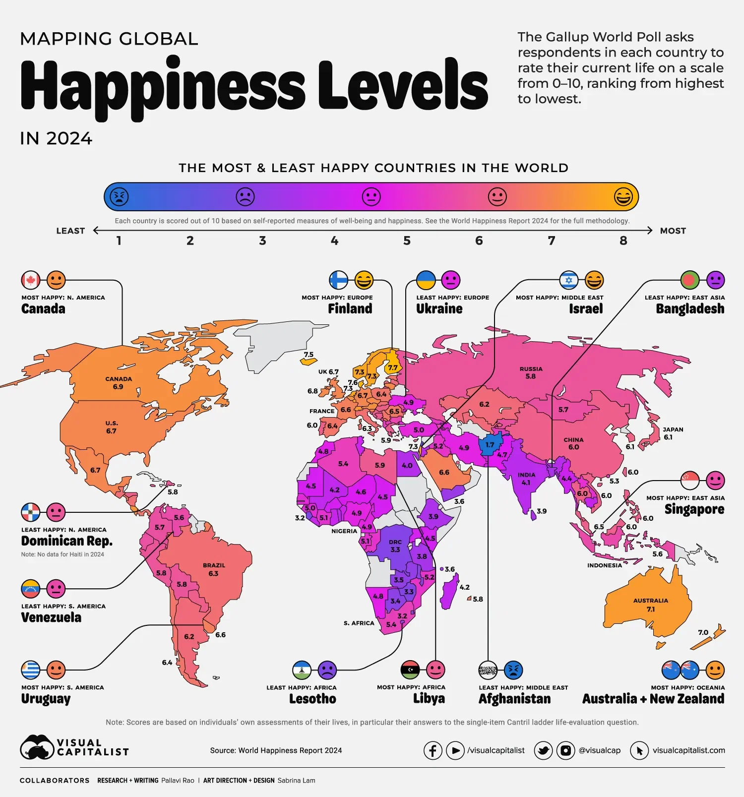 World Happiness Levels Map 2024 World Happiness Levels Map 2024