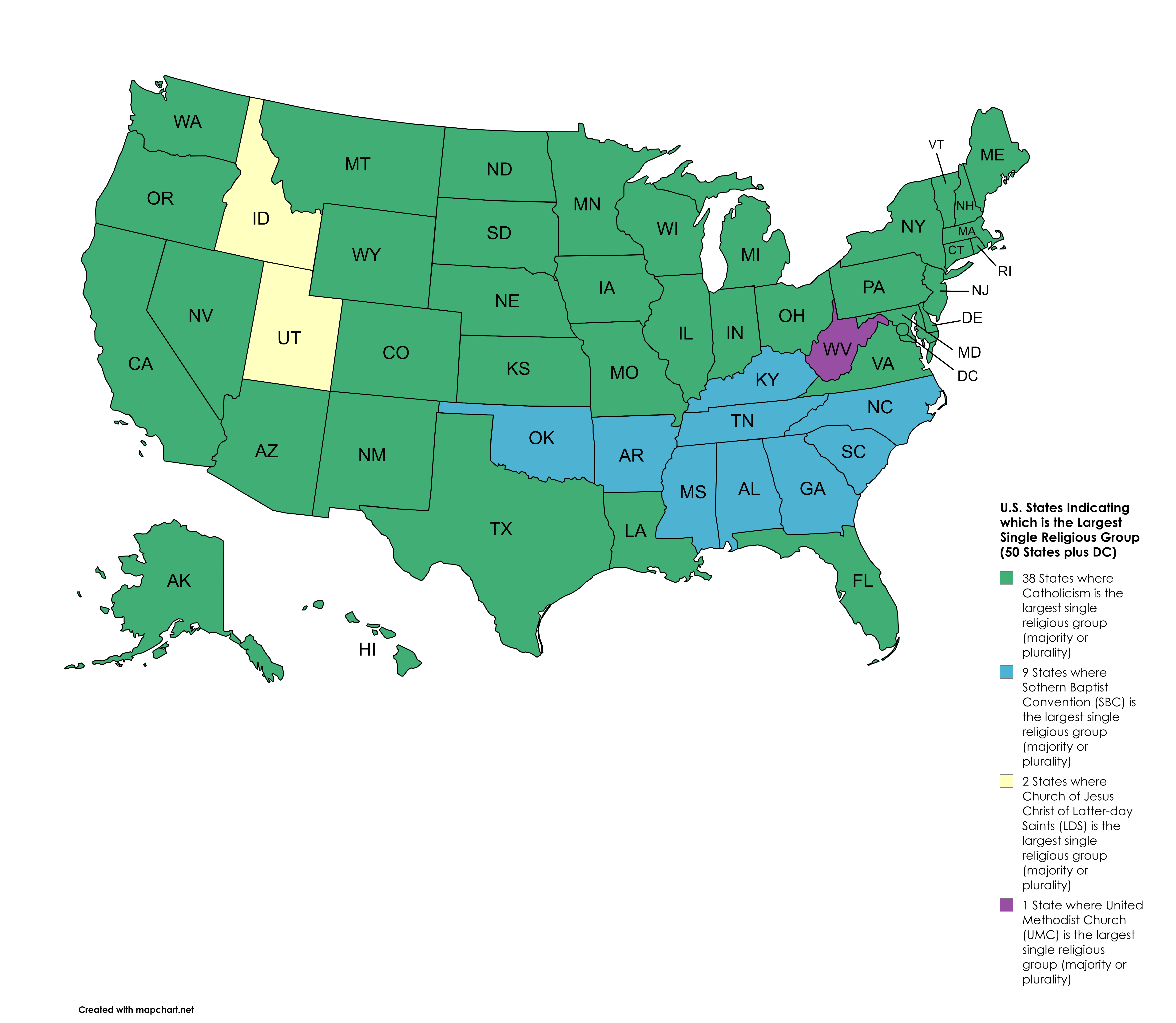 Religious Denominations Map of the U.S. Religious Denominations Map of the U.S.