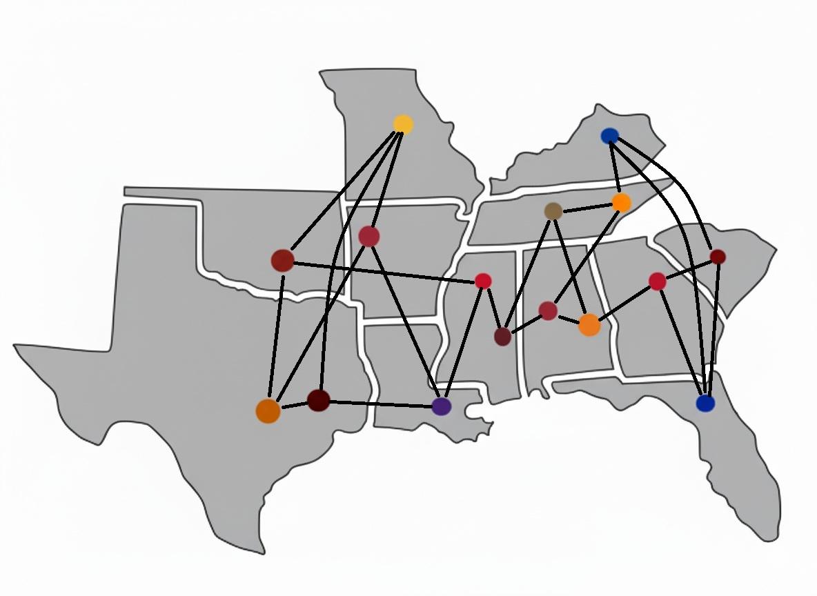 SEC Annual Opponents Map