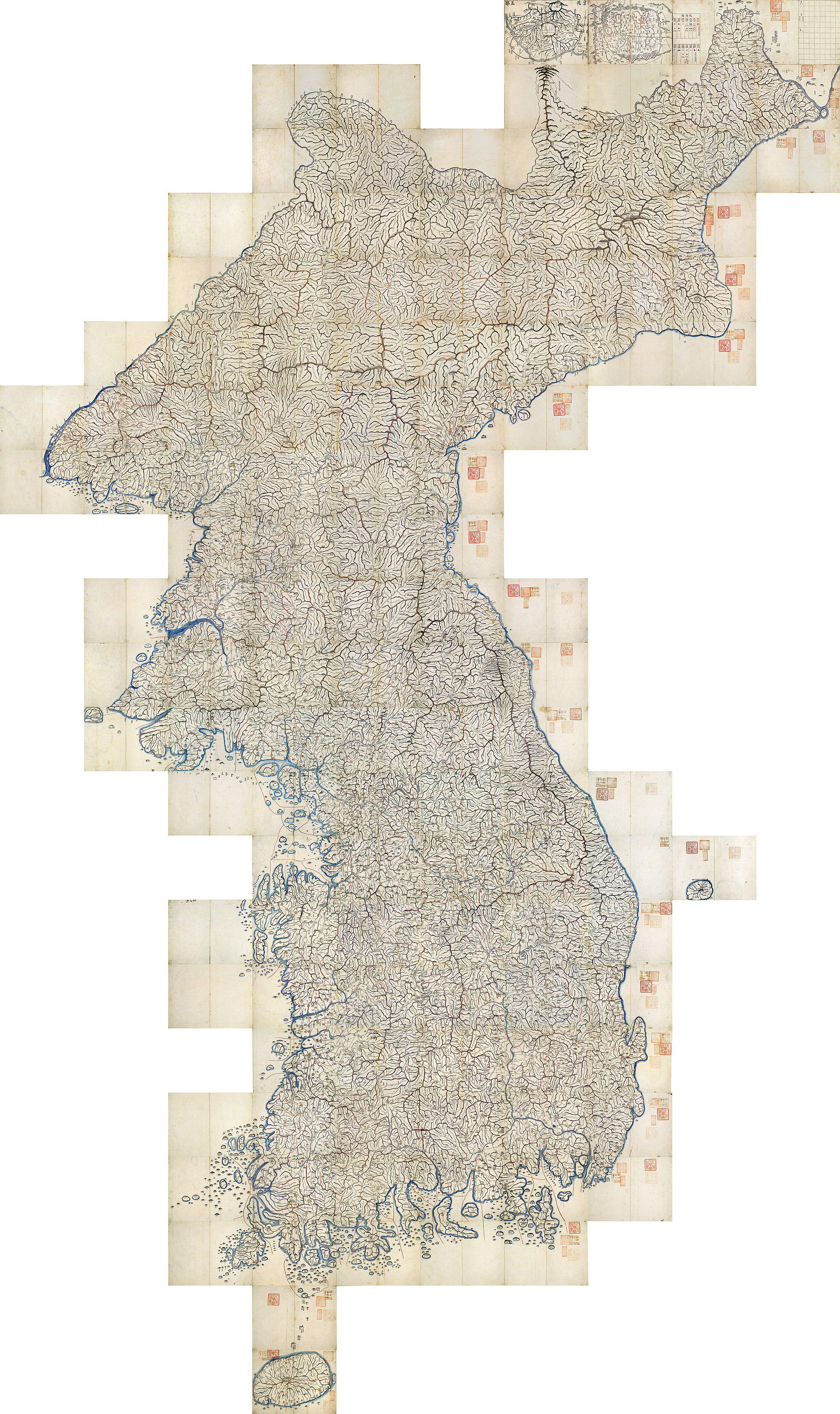1861 Map of Korea Overview