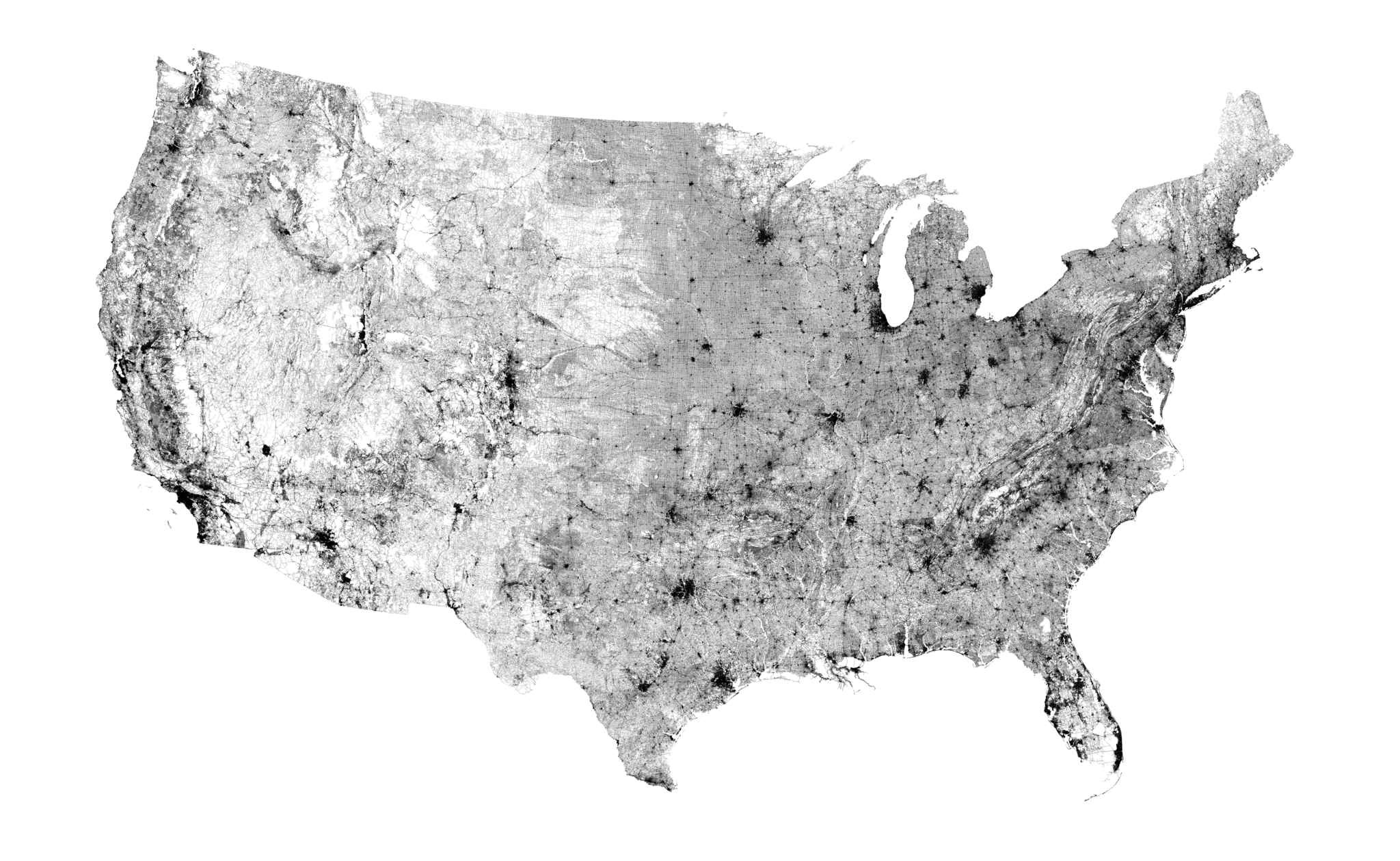 Public Road Map of the US (2018)