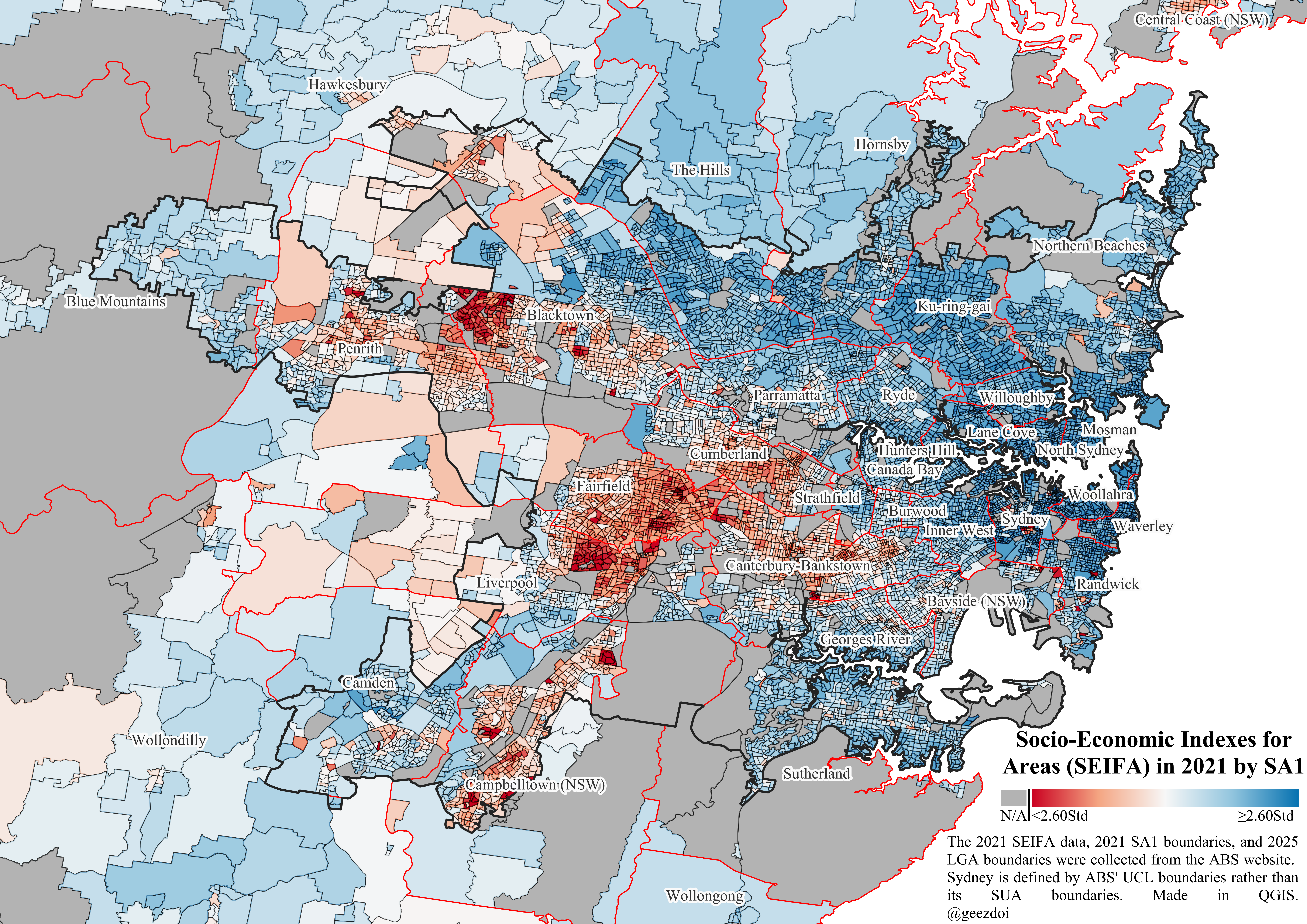 Socio-Economic Advantage and Disadvantage Map of Sydney Socio-Economic Advantage and Disadvantage Map of Sydney