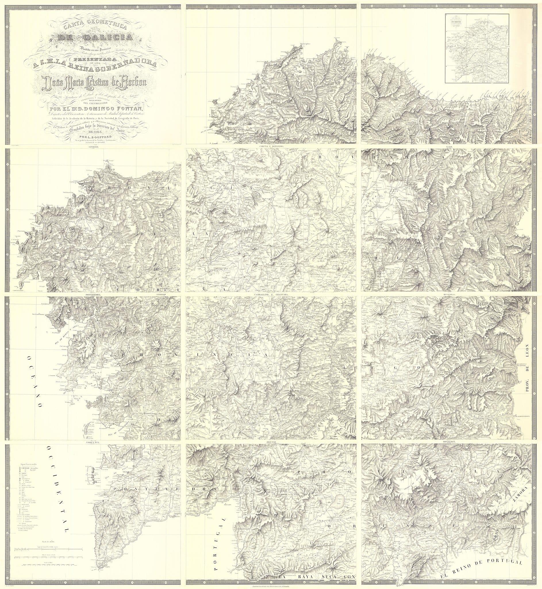 Geometric Map of Galicia by Domingo Fontán