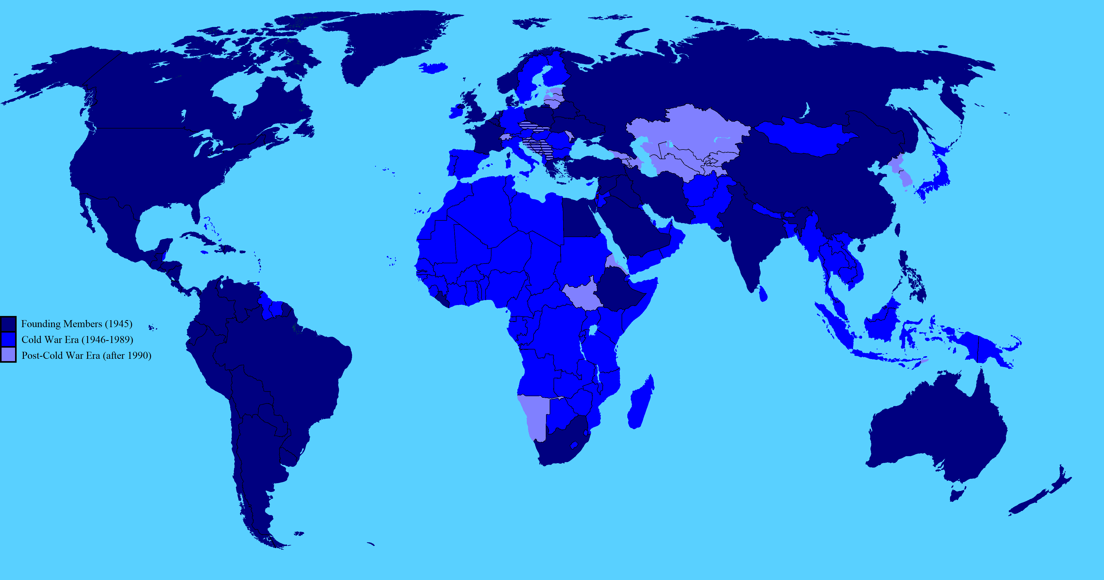 Map of United Nations Enlargement Map of United Nations Enlargement