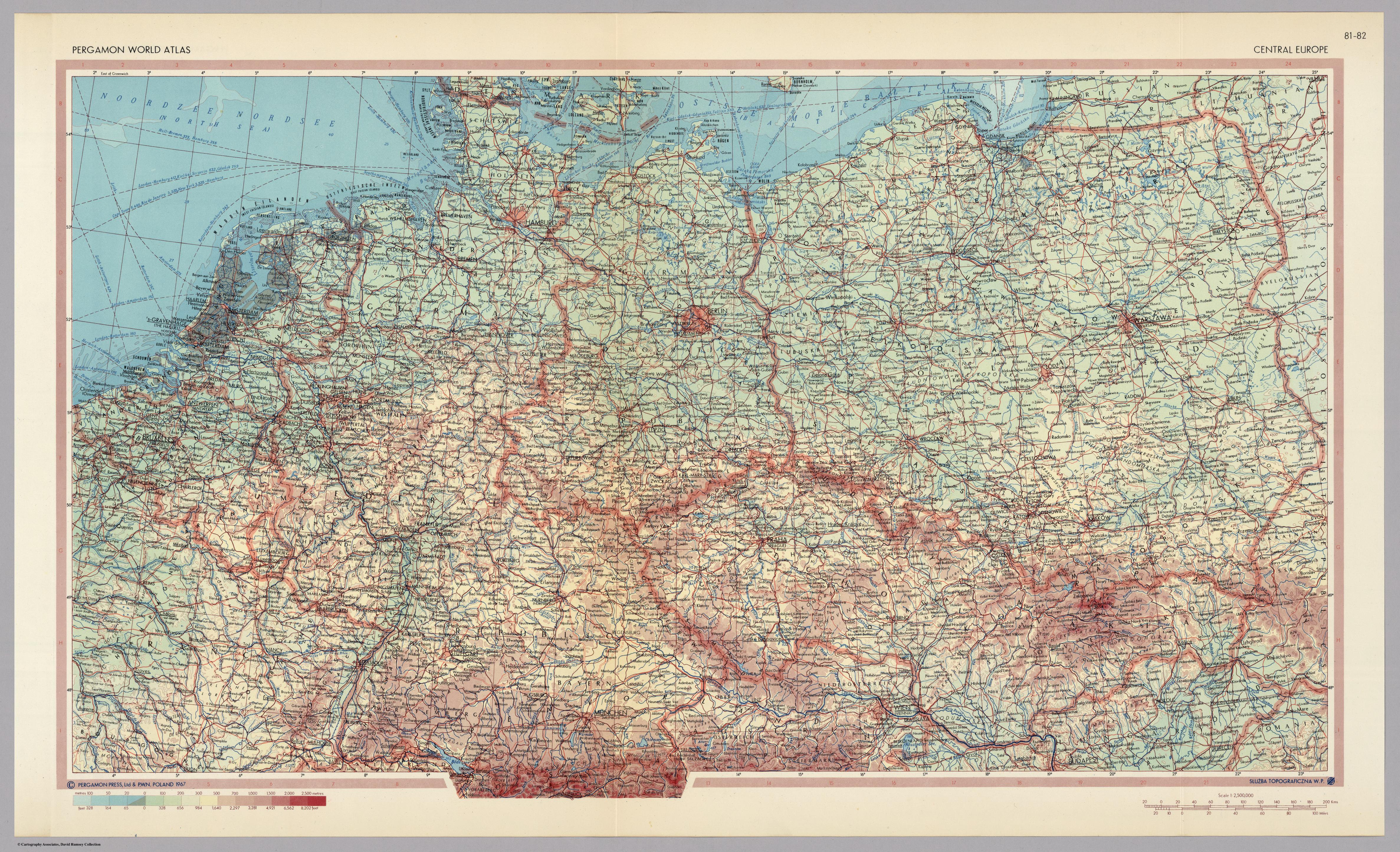 Central Europe Map of 1967 Central Europe Map of 1967