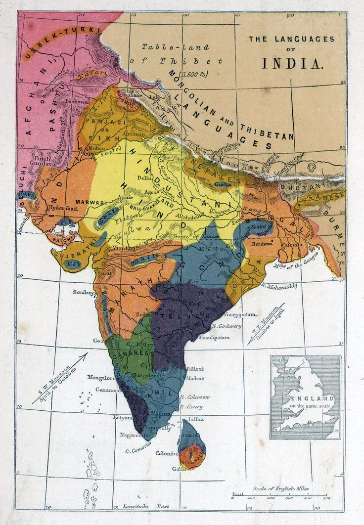 Linguistic Map of British India 1862 Linguistic Map of British India 1862