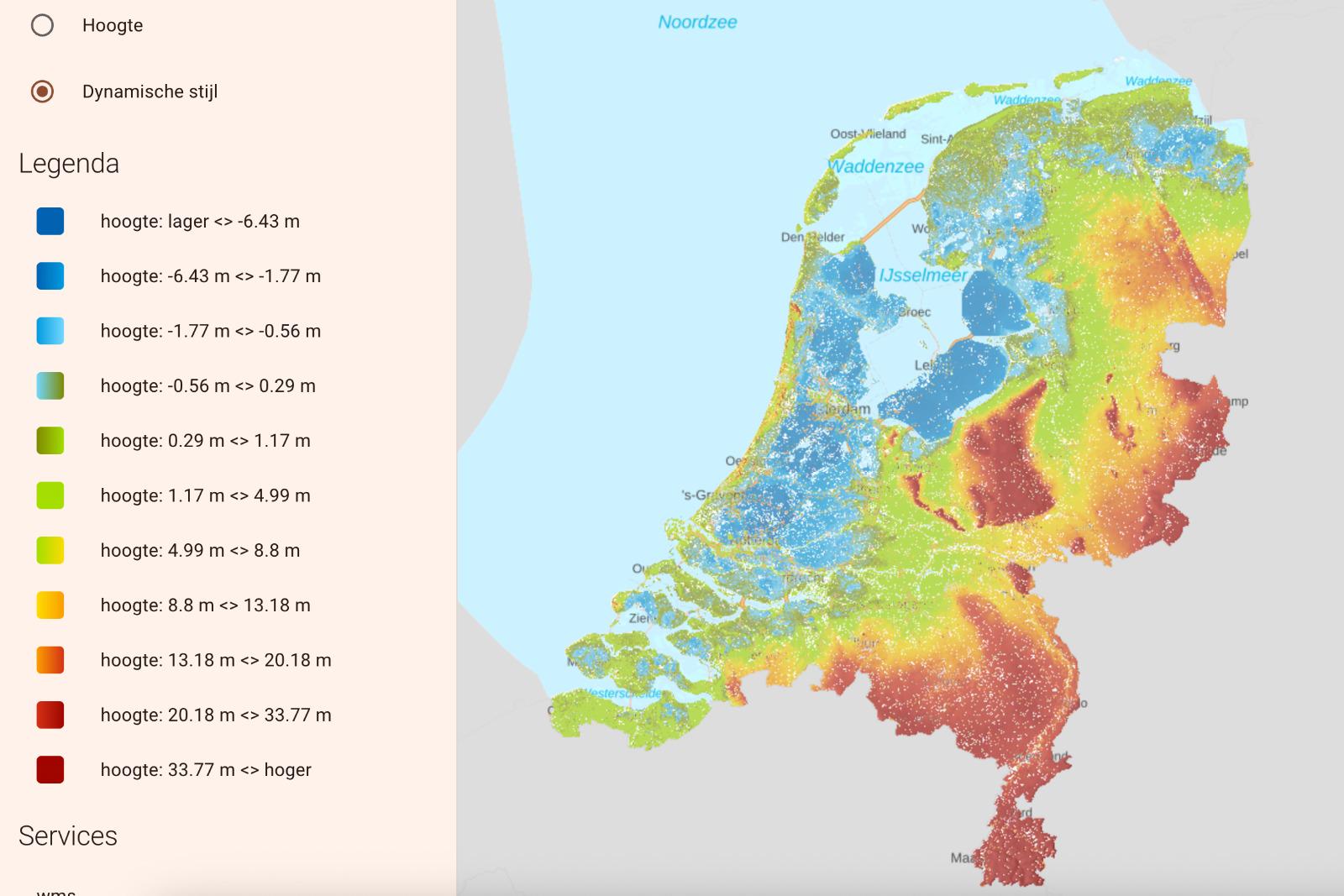 Flooded Netherlands Map without Dikes Flooded Netherlands Map without Dikes
