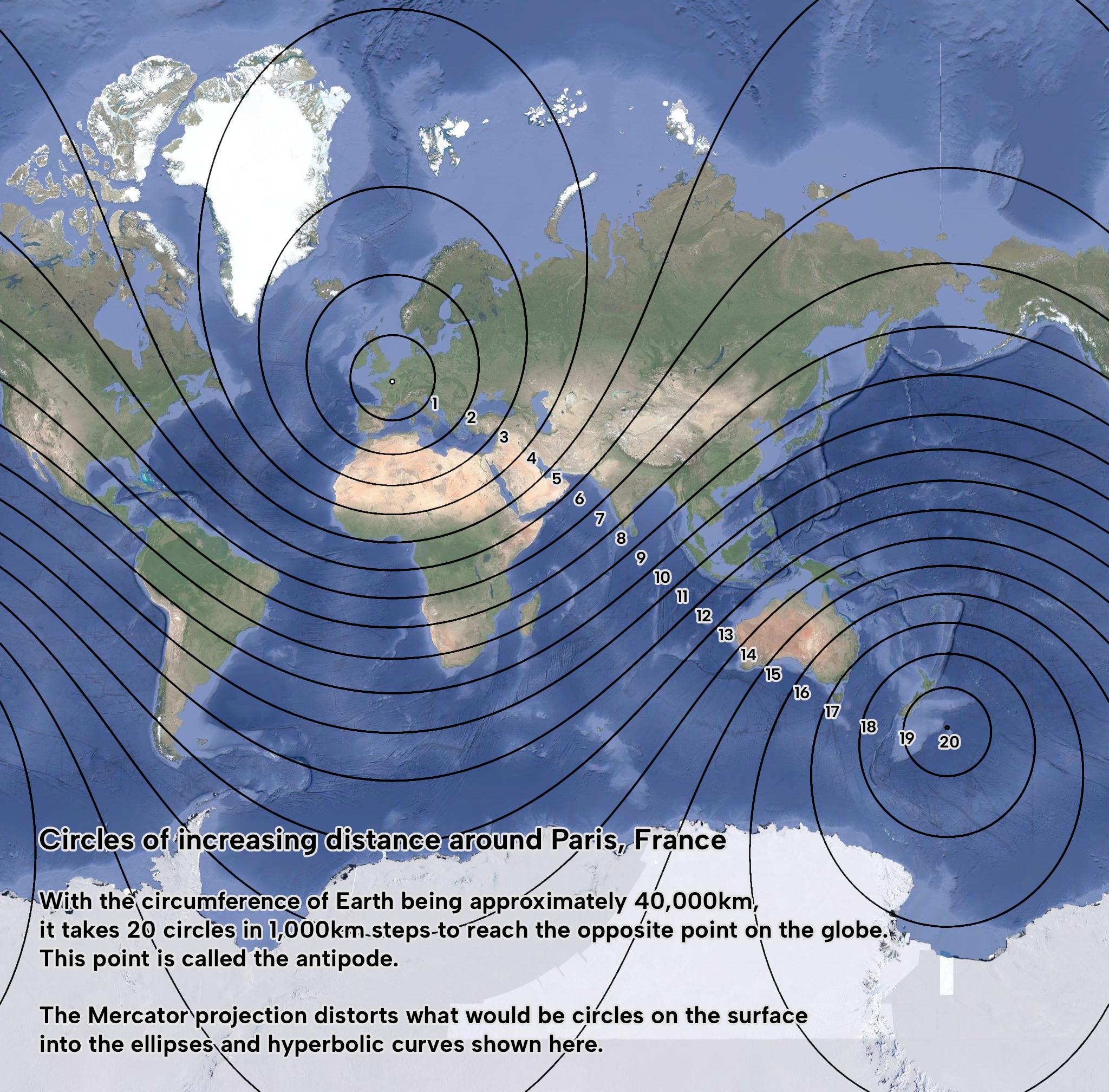 Mercator Projection Circle Distortion Map Mercator Projection Circle Distortion Map