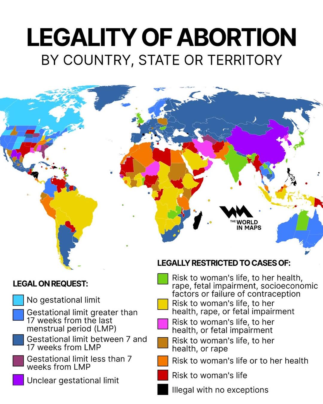 Legality of Abortion by Country Map Legality of Abortion by Country Map
