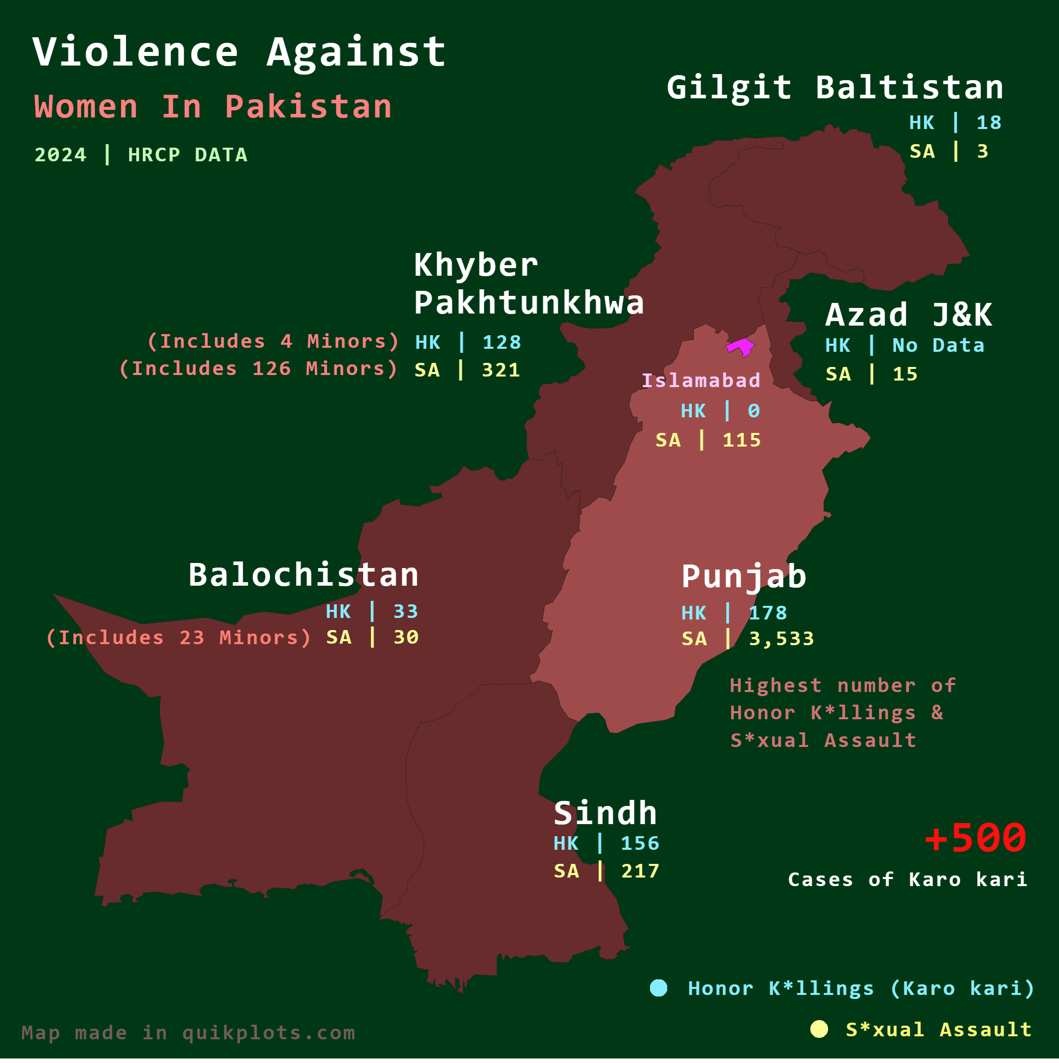 Violence Against Women in Pakistan Map Violence Against Women in Pakistan Map