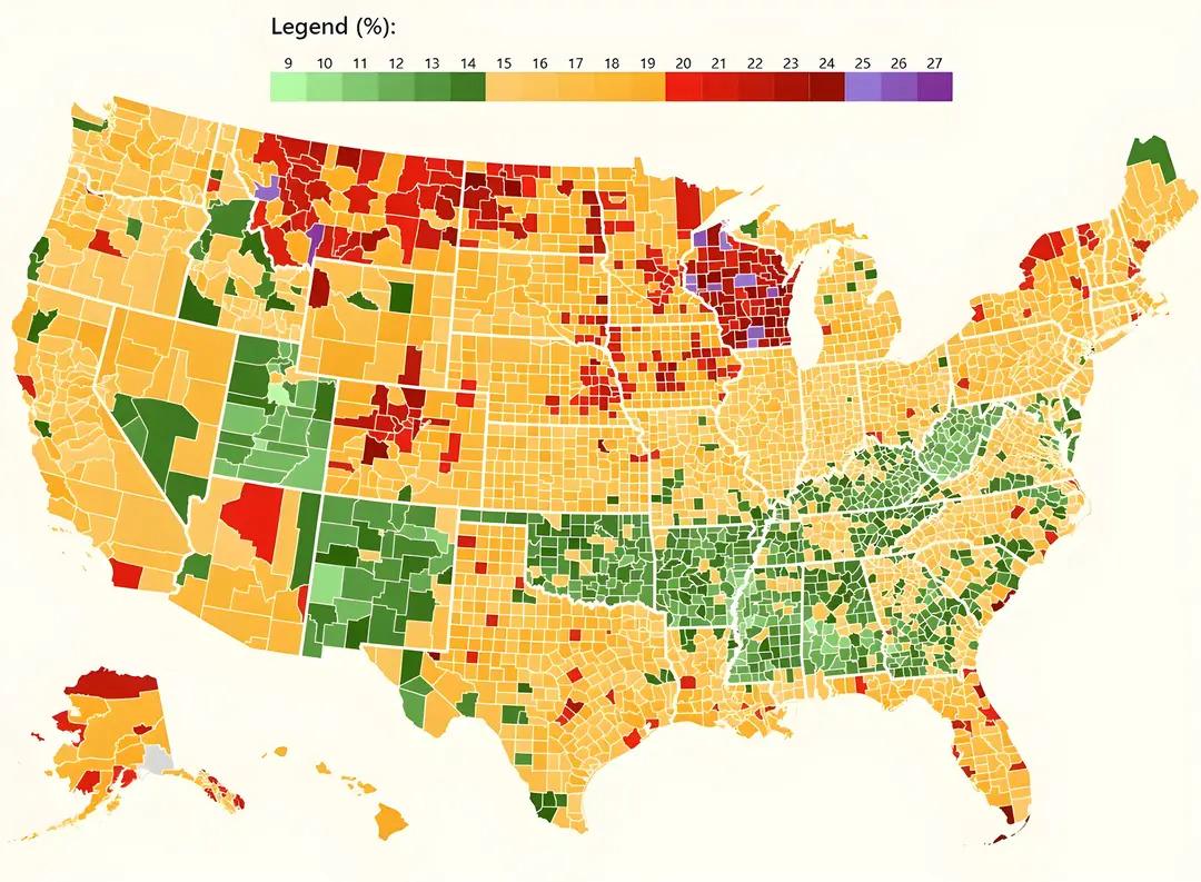 Map of Alcohol Consumption by U.S. County Map of Alcohol Consumption by U.S. County