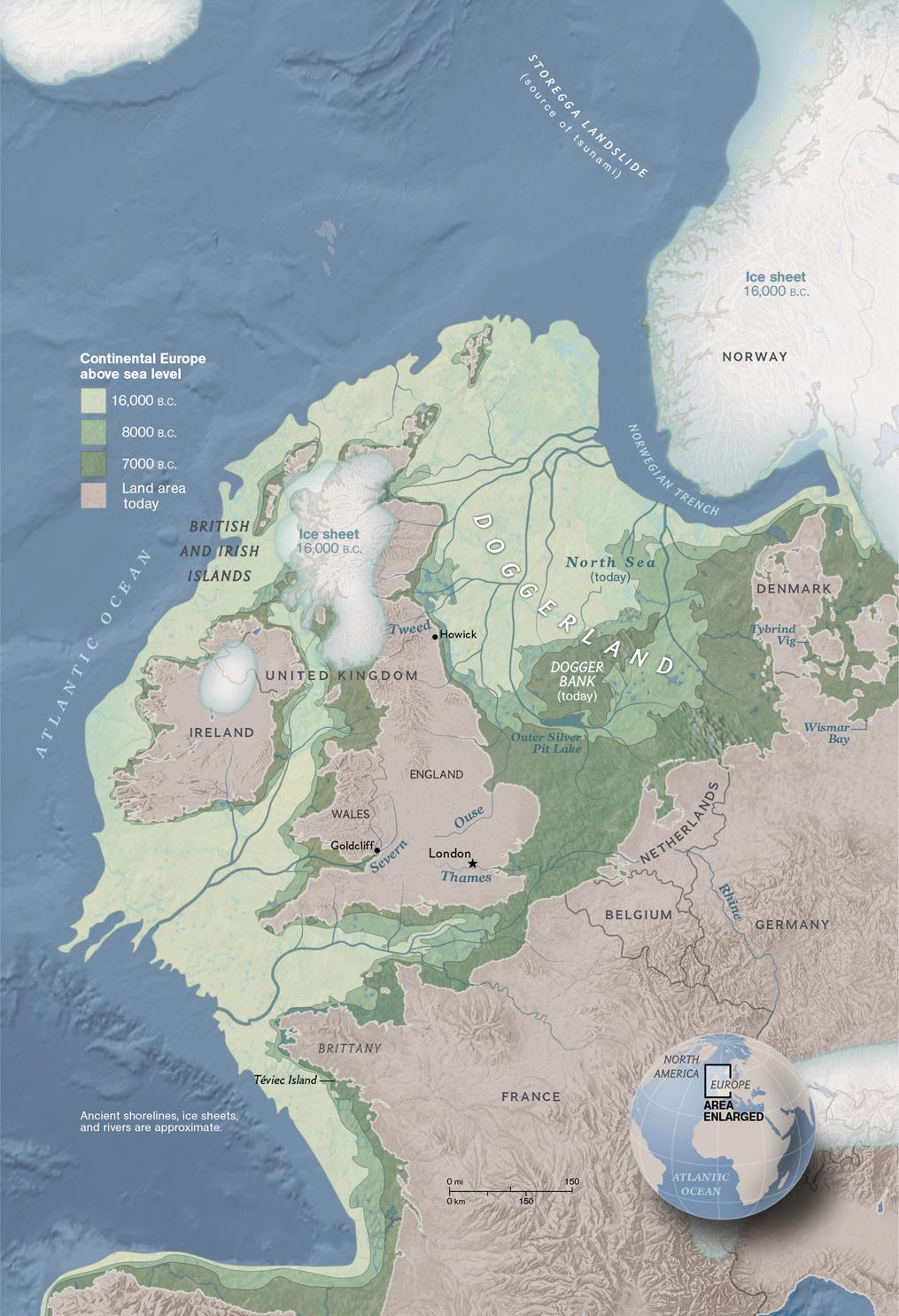 Doggerland Historical Geography Map Doggerland Historical Geography Map