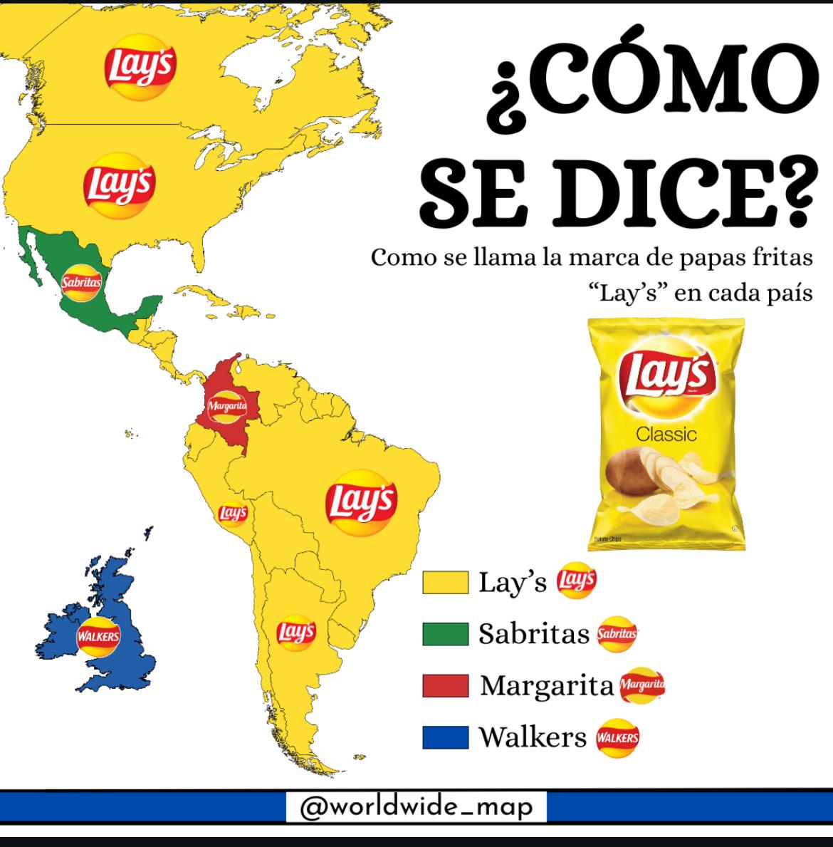 Lays Chips Names by Country Map Lays Chips Names by Country Map