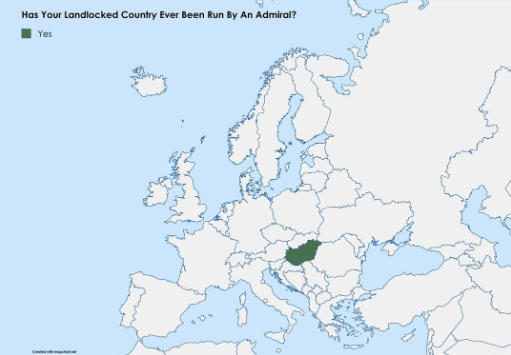 Map of Landlocked Countries Led by Admirals Map of Landlocked Countries Led by Admirals
