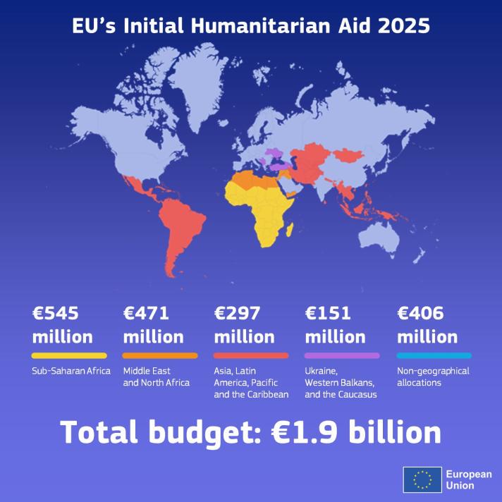 European Union Humanitarian Aid Funding Map 2025 European Union Humanitarian Aid Funding Map 2025