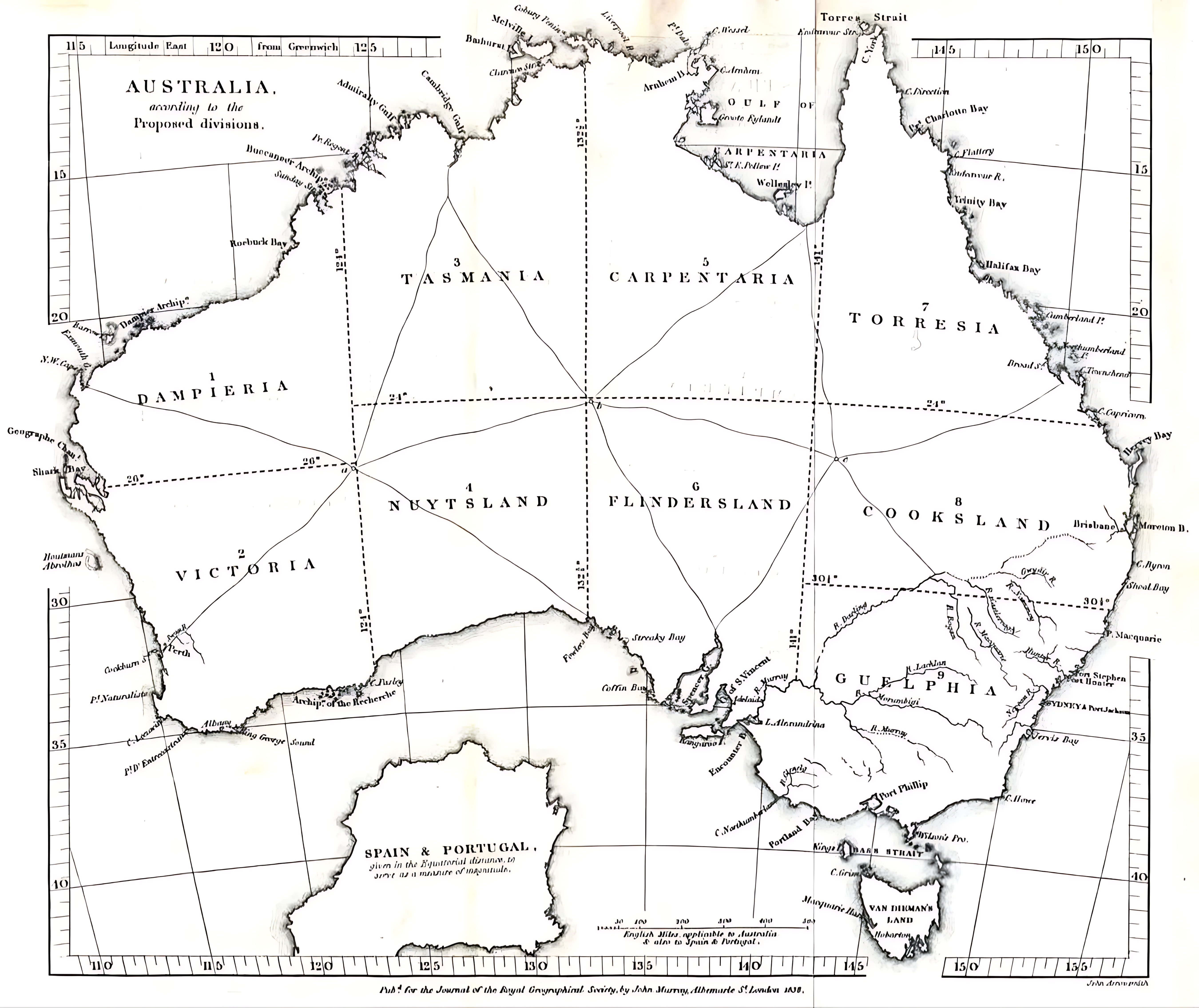1838 Australia Division Plan Map Analysis 1838 Australia Division Plan Map Analysis