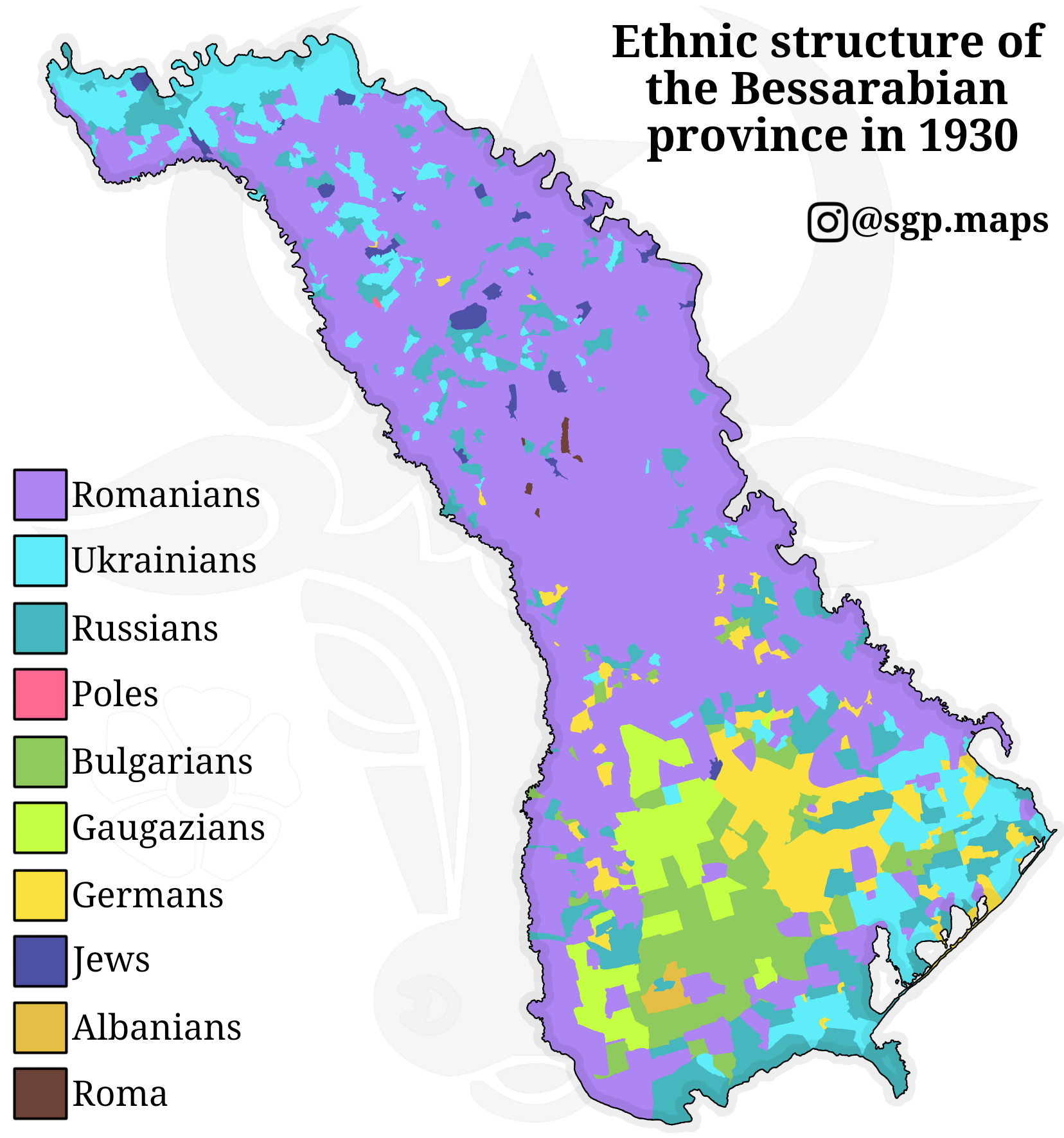 Ethnic Map of Bessarabia 1930 Ethnic Map of Bessarabia 1930