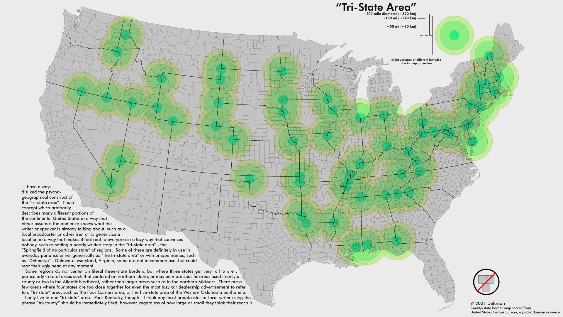 Tri-state Areas Map Tri-state Areas Map