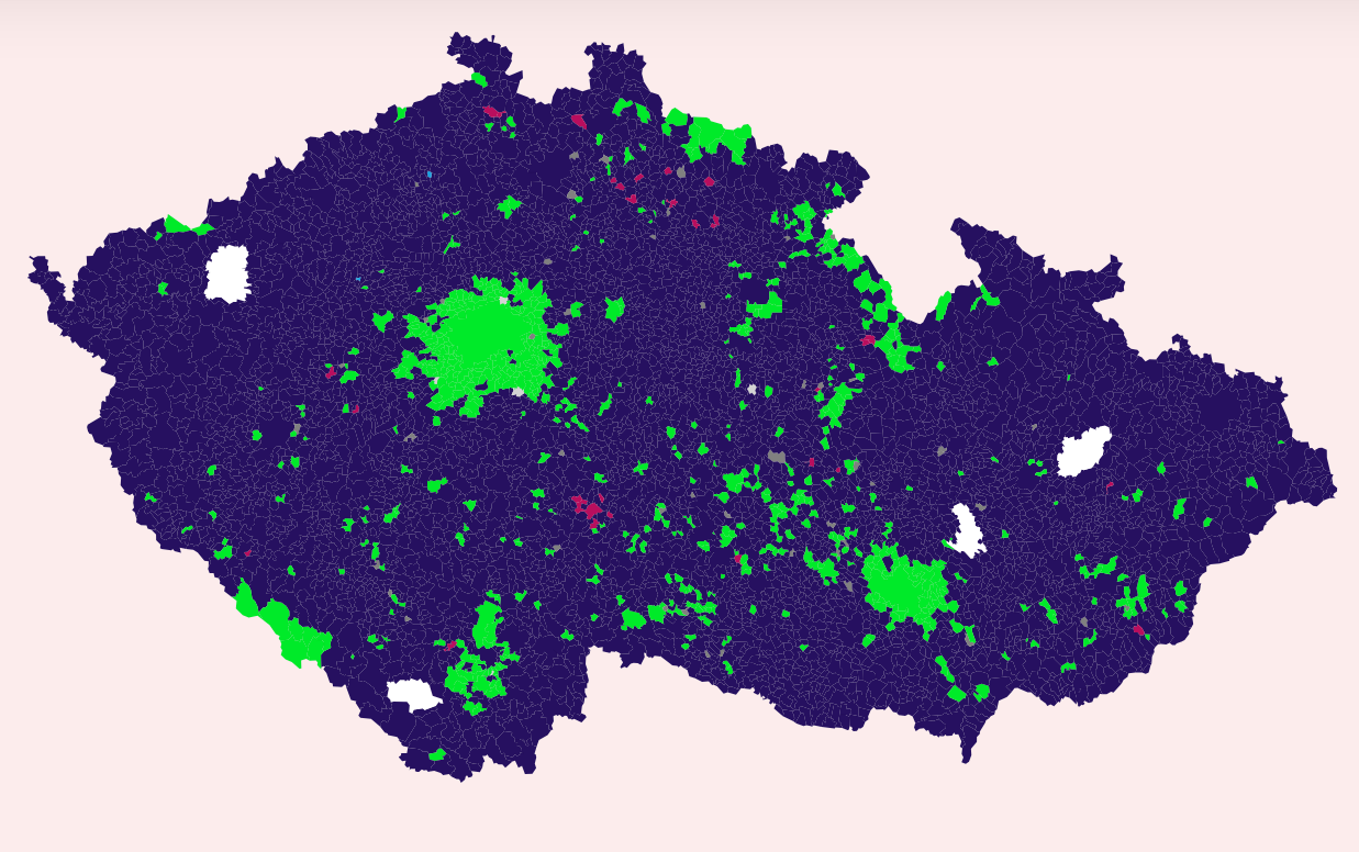 Czech Parliamentary Elections Voting Map Czech Parliamentary Elections Voting Map