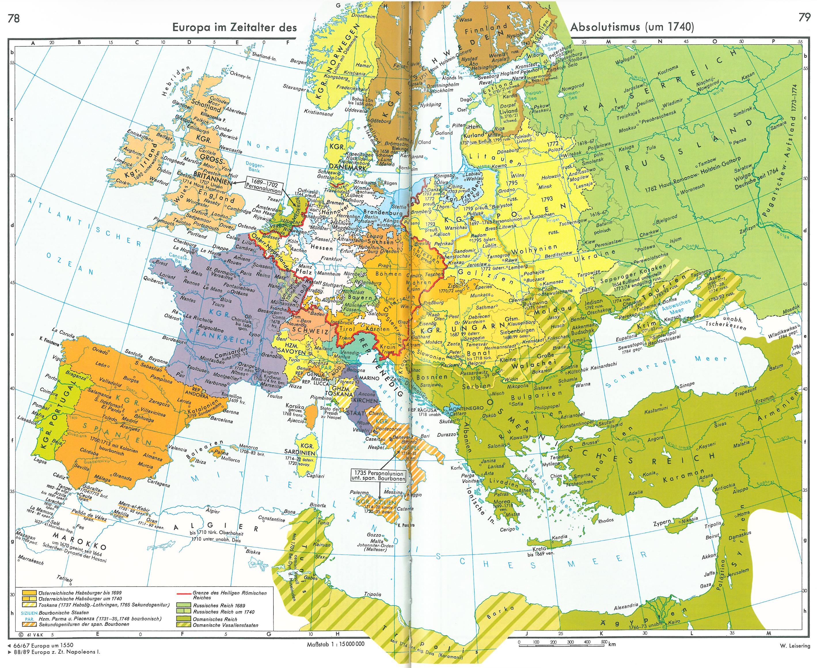 Europe in the Age of Absolutism Map Europe in the Age of Absolutism Map