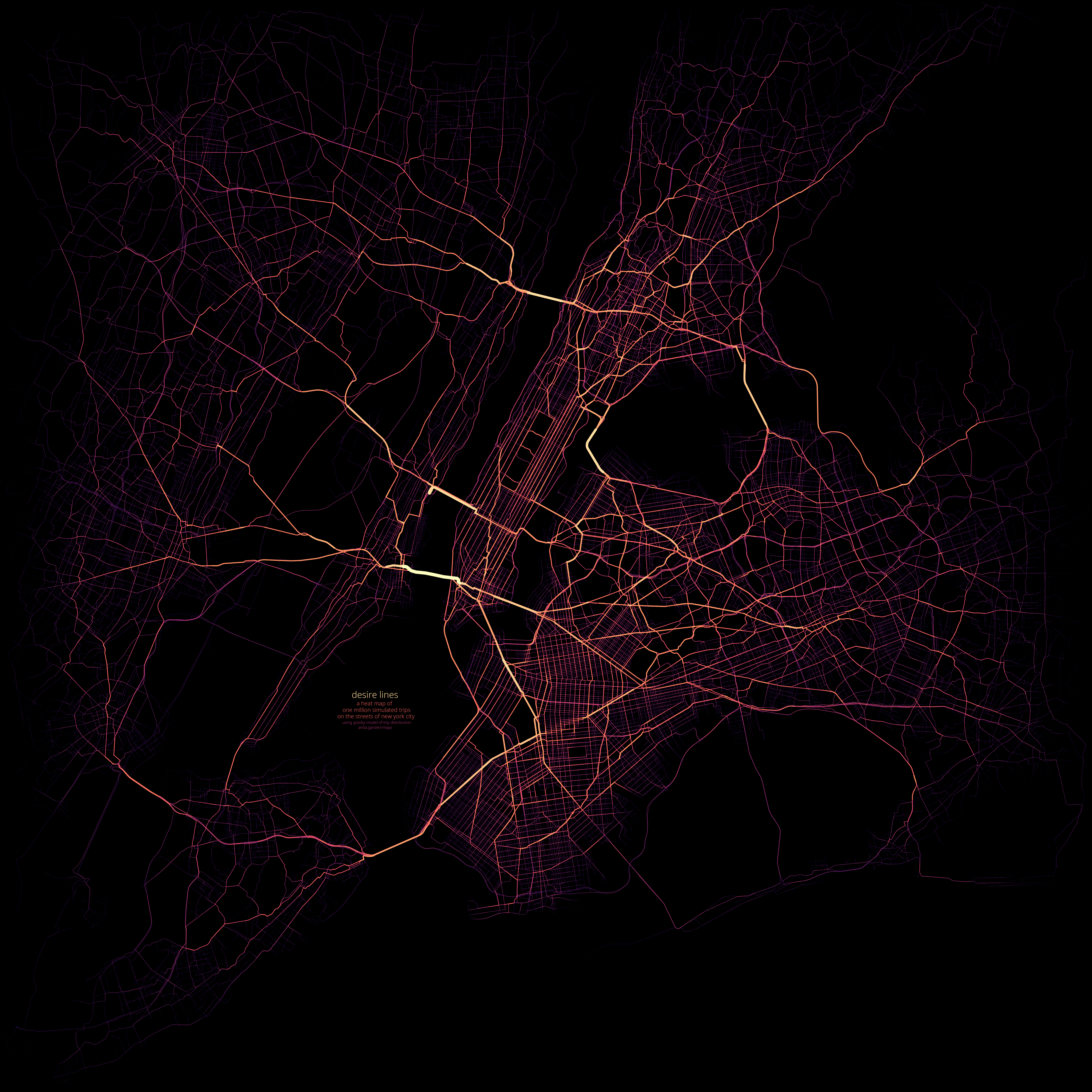 Heat Map of NYC Area Streets Usage Heat Map of NYC Area Streets Usage