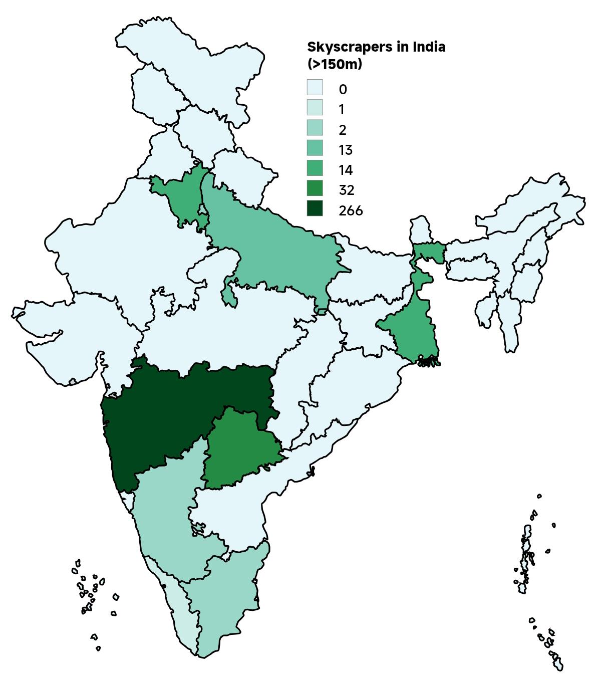 Skyscrapers in India Map 2025