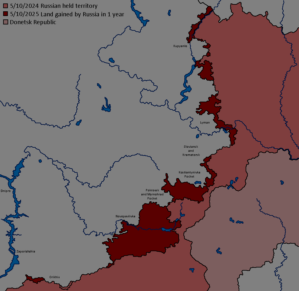 Land Gained by Russia in Ukraine Map Land Gained by Russia in Ukraine Map